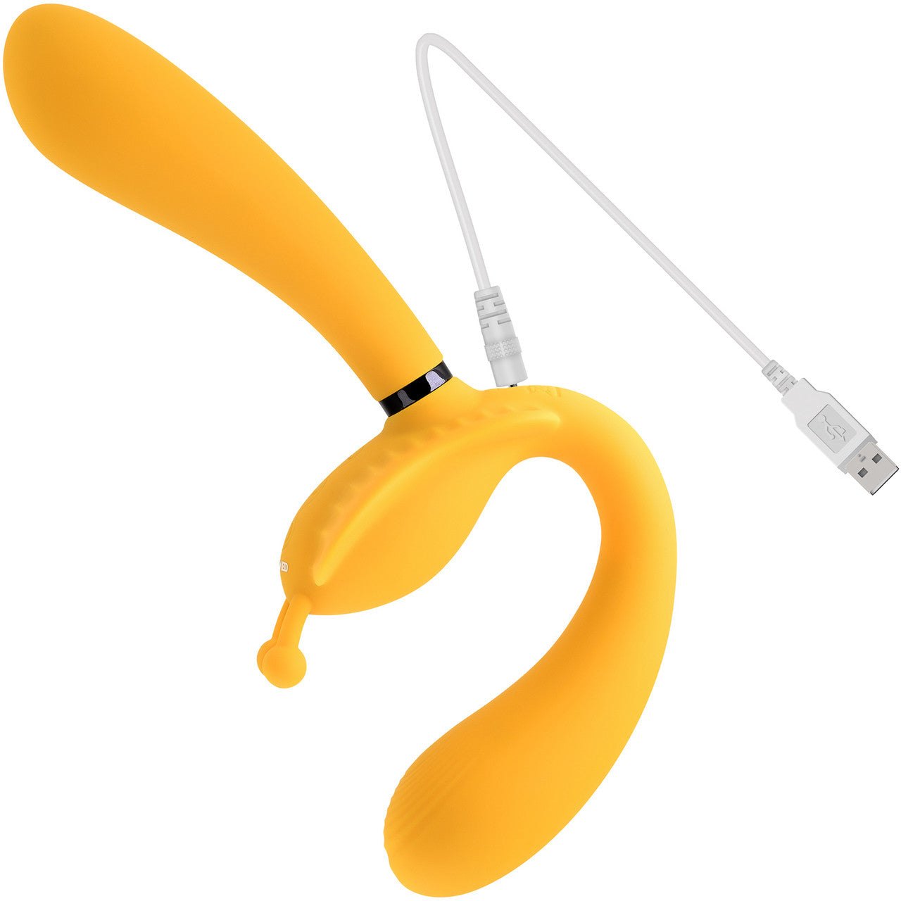 The Monarch Rechargeable Silicone Strapless Strap-On Vibrator With Removable Shaft By Evolved Novelties - Yellow