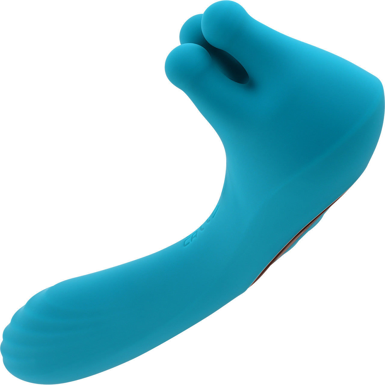 Heads Or Tails Silicone Rechargeable Waterproof Dual Stimulation Vibrator By Evolved Novelties - Teal