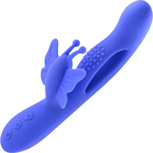 Butterfly Dreams Rechargeable Waterproof Silicone Dual Stimulating Vibrator By Evolved Novelties