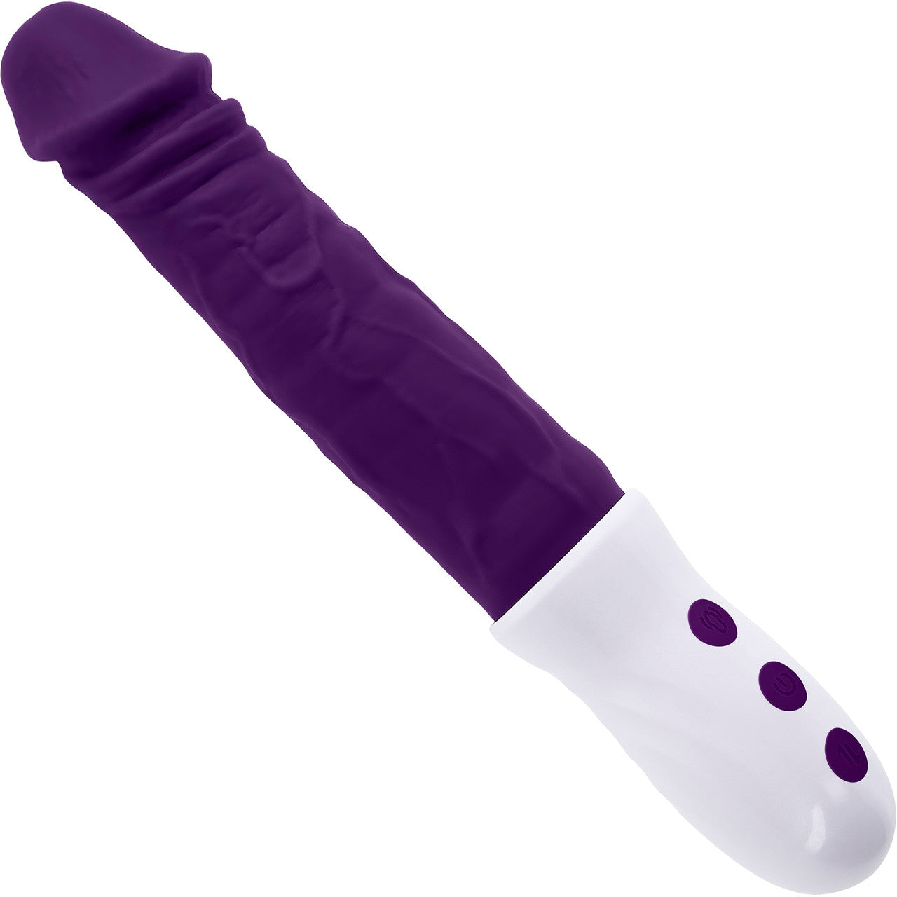 Plum Thrust Rechargeable Waterproof Thrusting & Vibrating Silicone Dildo By Evolved Novelties