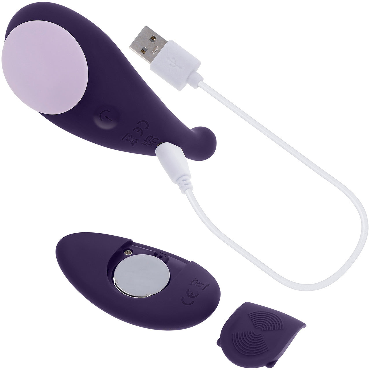 Panty Party Rechargeable Silicone Magnetic Panty Vibrator With Remote By Evolved Novelties - Purple