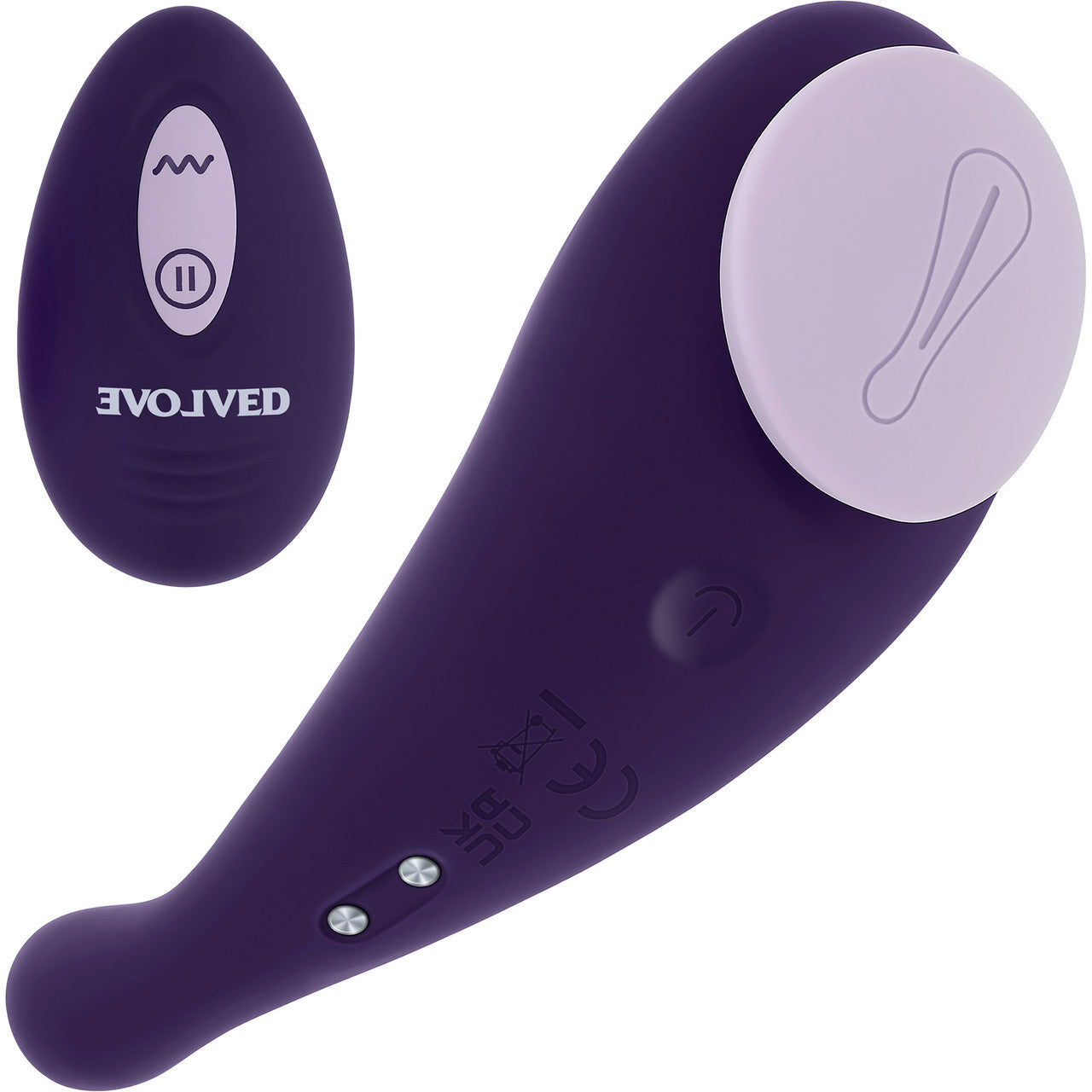 Panty Party Rechargeable Silicone Magnetic Panty Vibrator With Remote By Evolved Novelties - Purple