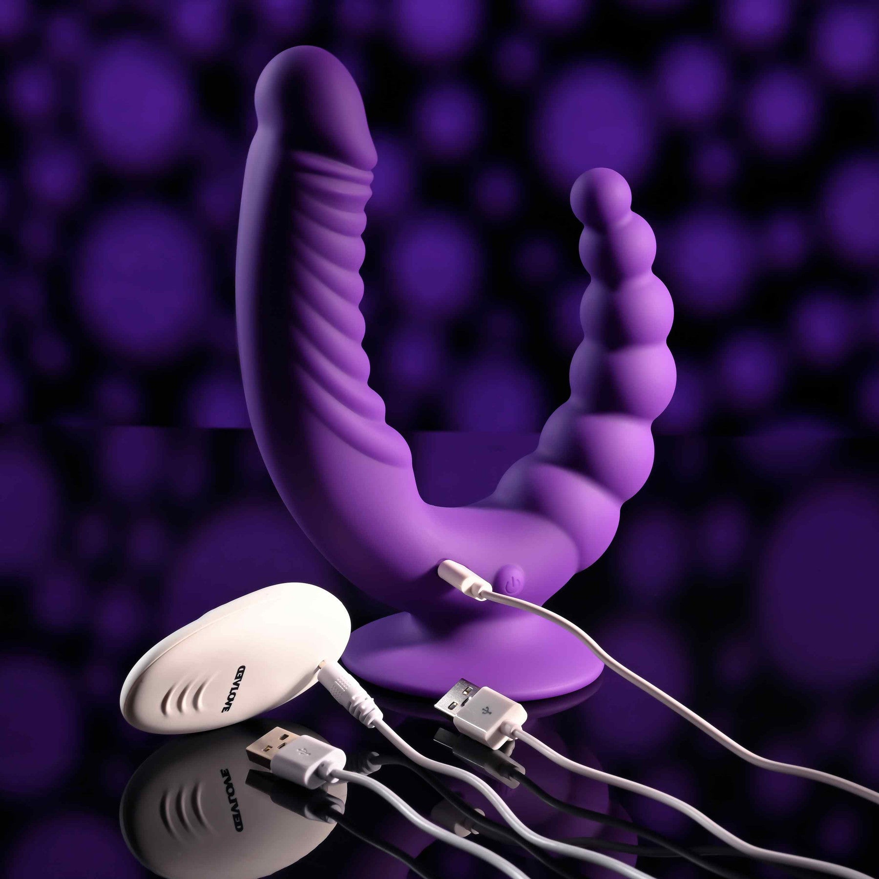 Rider Rechargeable Silicone Double Ended Vibrator By Evolved Novelties