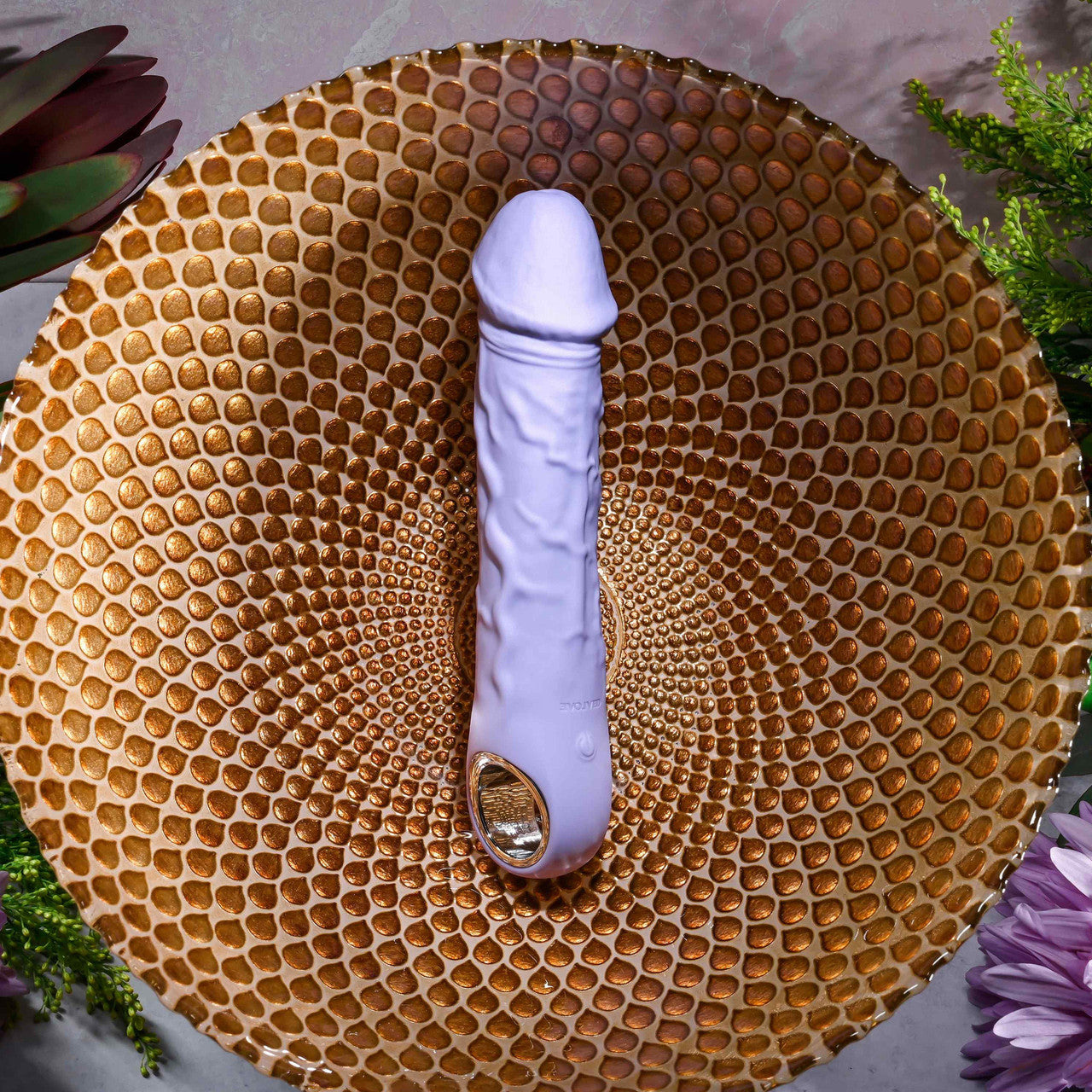 Purple Fantasy Rechargeable Waterproof Silicone Vibrating Dildo With R Purple Fantasy Rechargeable Waterproof Silicone Vibrating Dildo With R