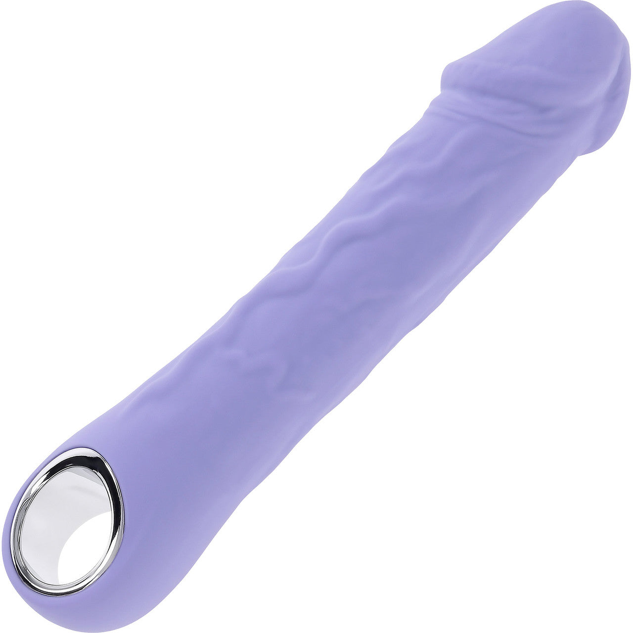 Purple Fantasy Rechargeable Waterproof Silicone Vibrating Dildo With Ring Handle By Evolved Novelties