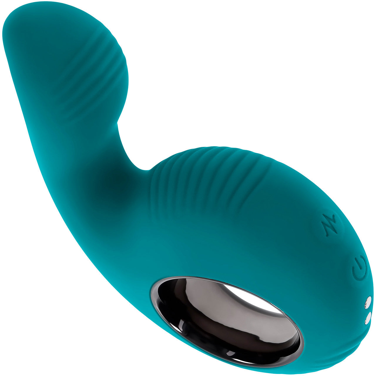 Thumbs Up Rechargeable Waterproof Silicone Dual Stimulation Vibrator By Evolved Novelties - Green