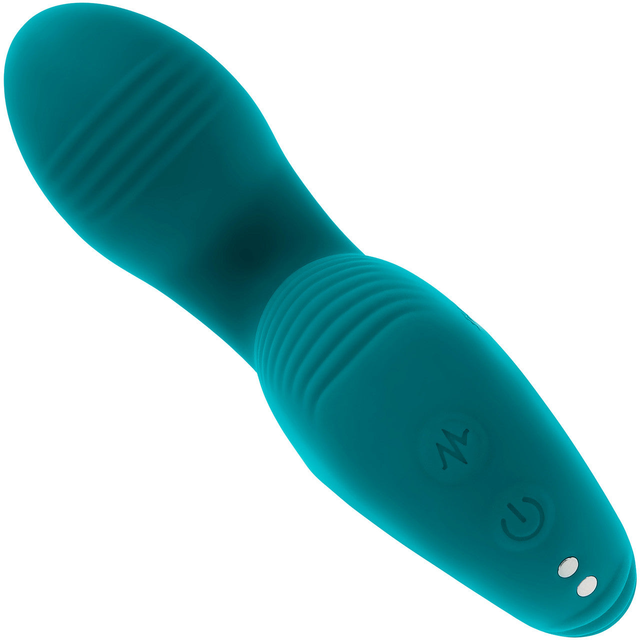 Thumbs Up Rechargeable Waterproof Silicone Dual Stimulation Vibrator By Evolved Novelties - Green