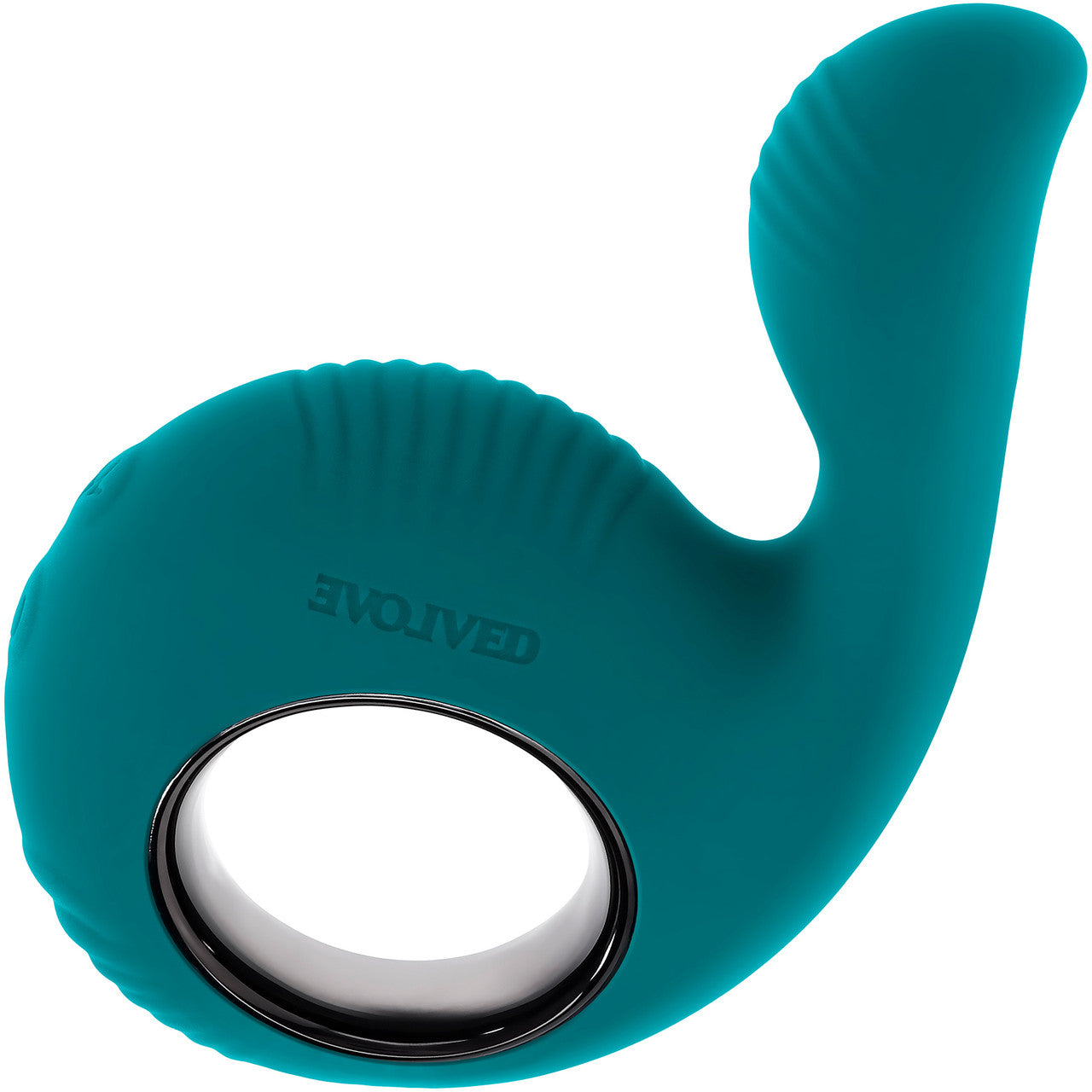 Thumbs Up Rechargeable Waterproof Silicone Dual Stimulation Vibrator By Evolved Novelties - Green