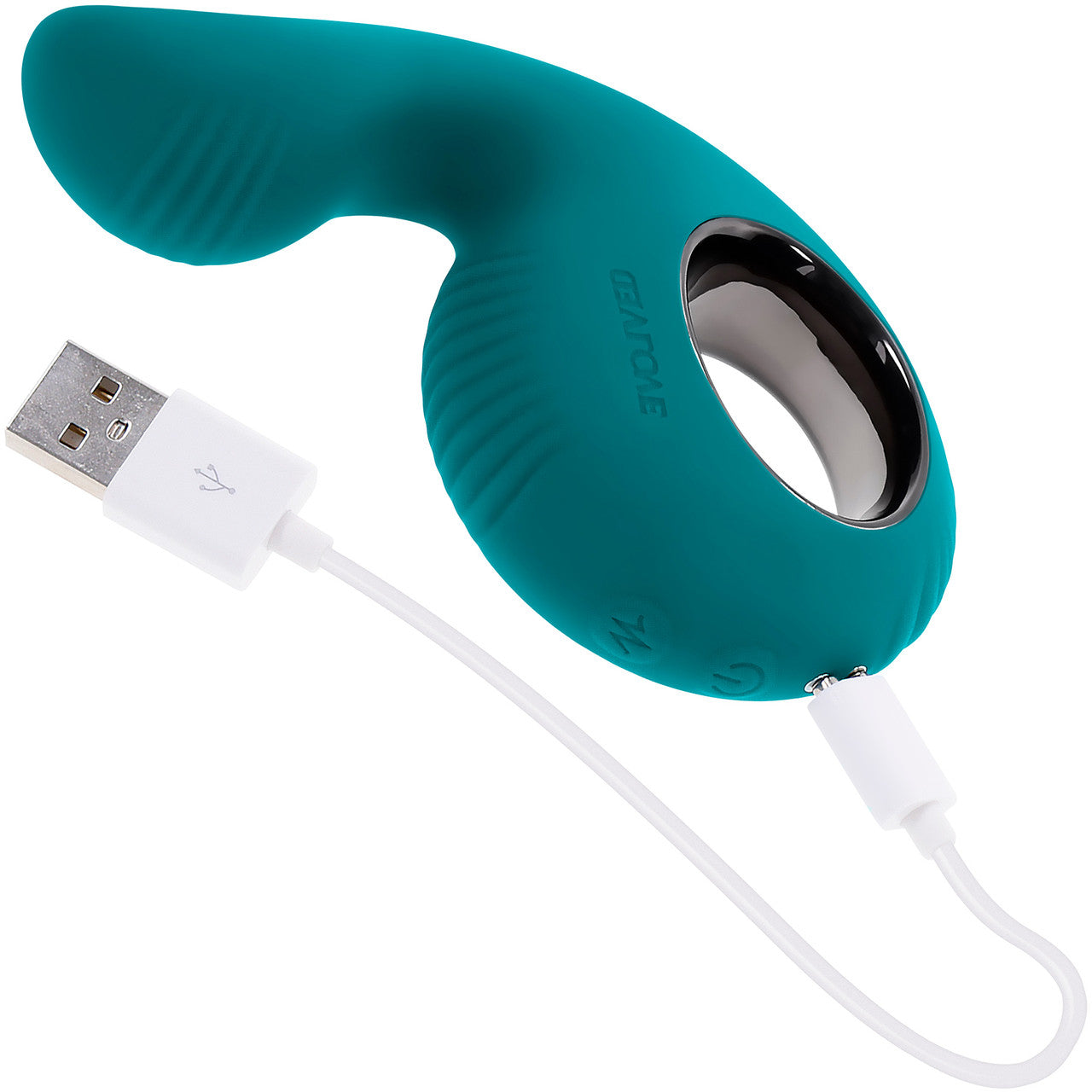 Thumbs Up Rechargeable Waterproof Silicone Dual Stimulation Vibrator By Evolved Novelties - Green