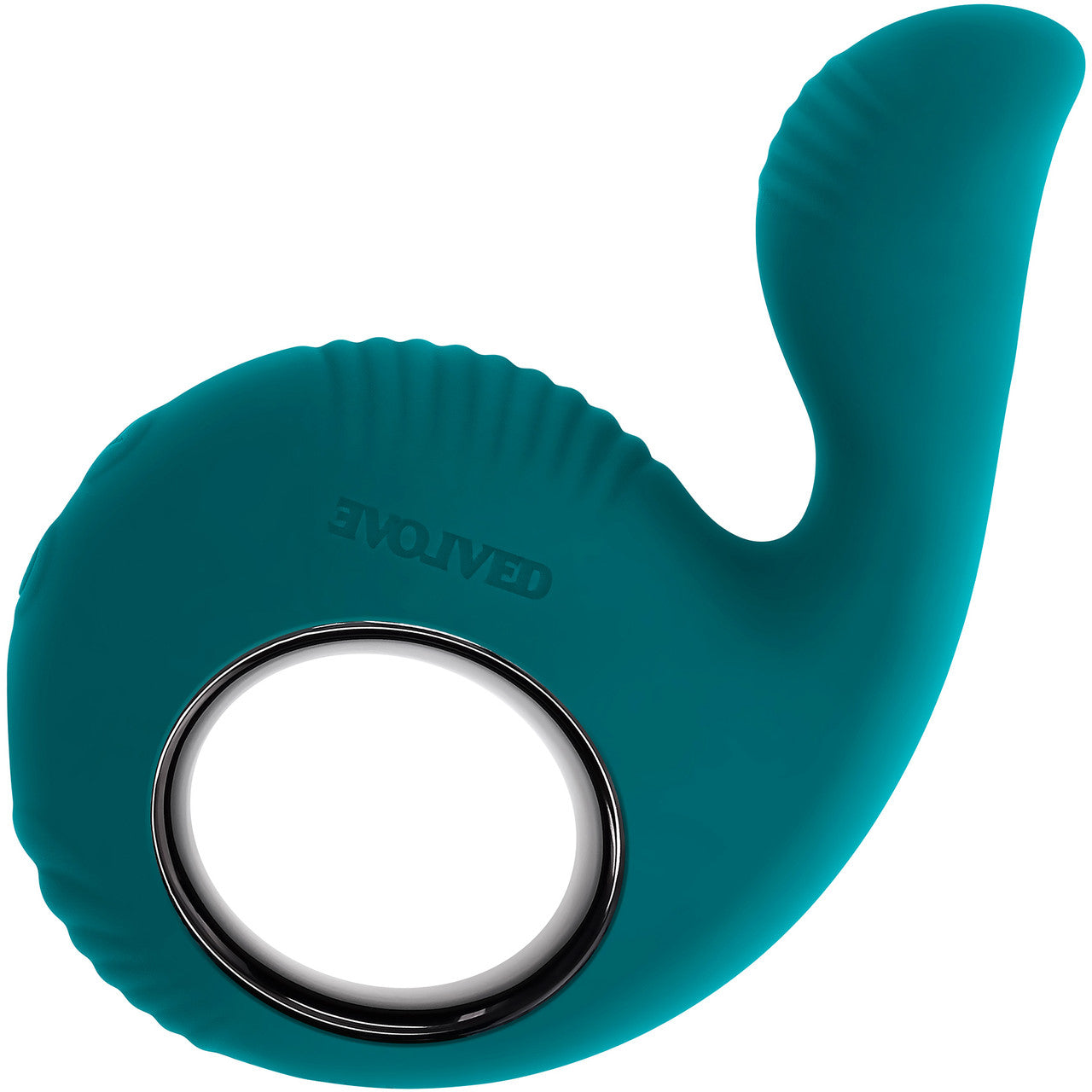 Thumbs Up Rechargeable Waterproof Silicone Dual Stimulation Vibrator By Evolved Novelties - Green