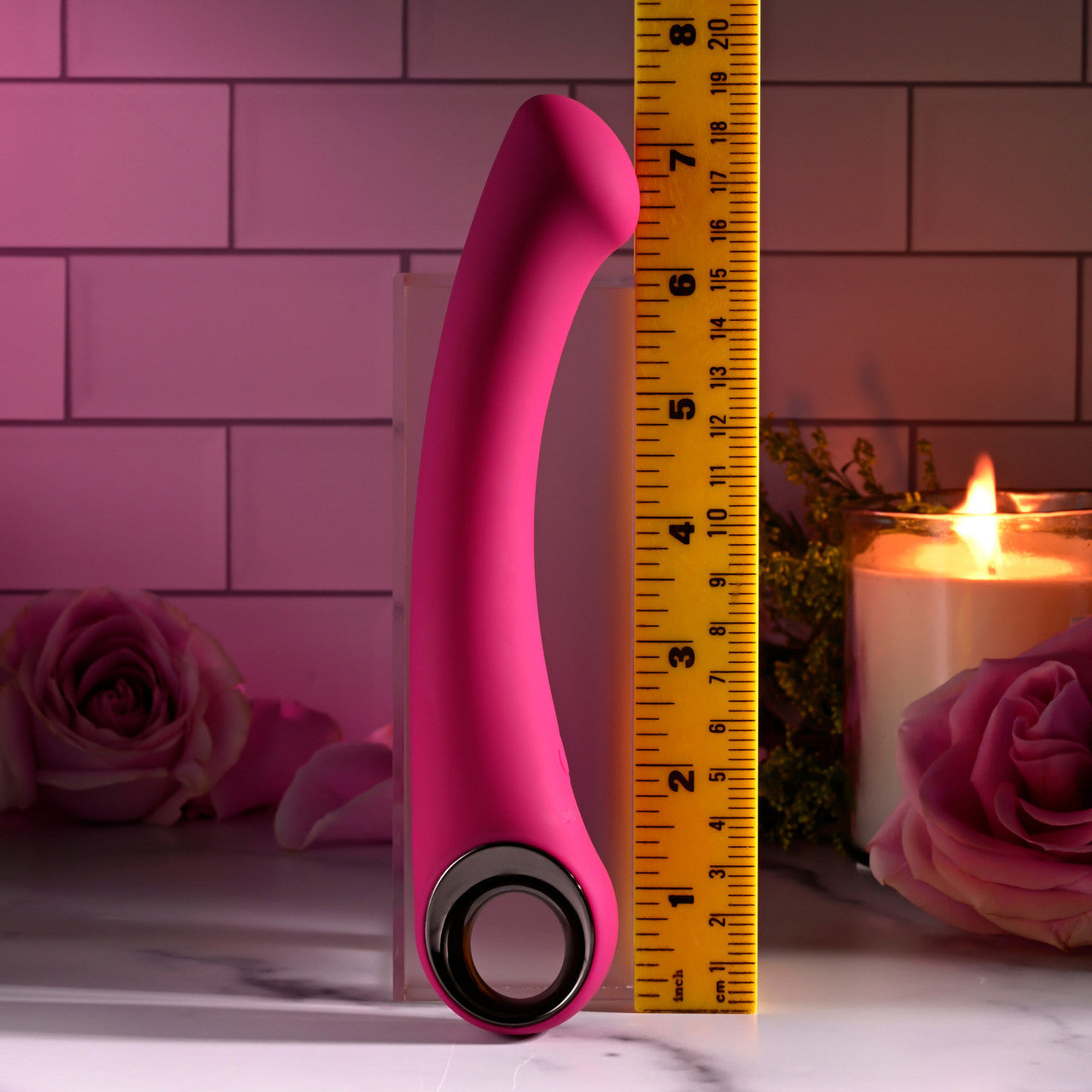 Pleasure Curve Rechargeable Waterproof Silicone G-Spot Vibrator With Ring Handle By Evolved Novelties