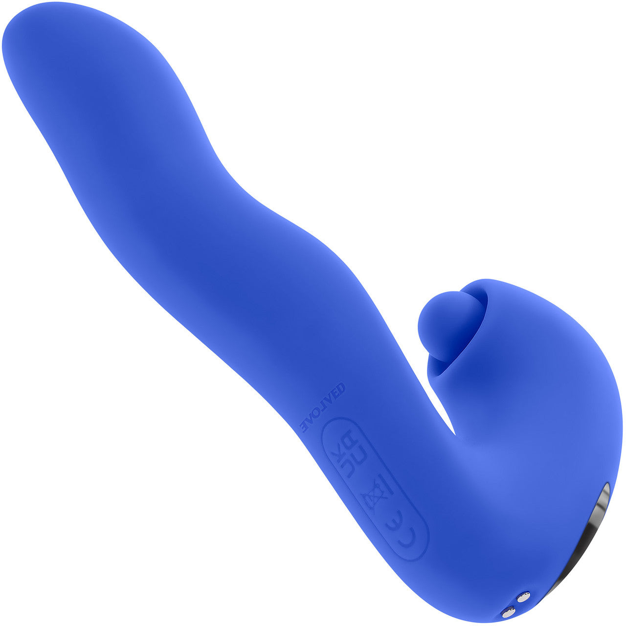 Tappity Tap Rechargeable Waterproof Silicone Dual Stimulation Vibrator By Evolved Novelties