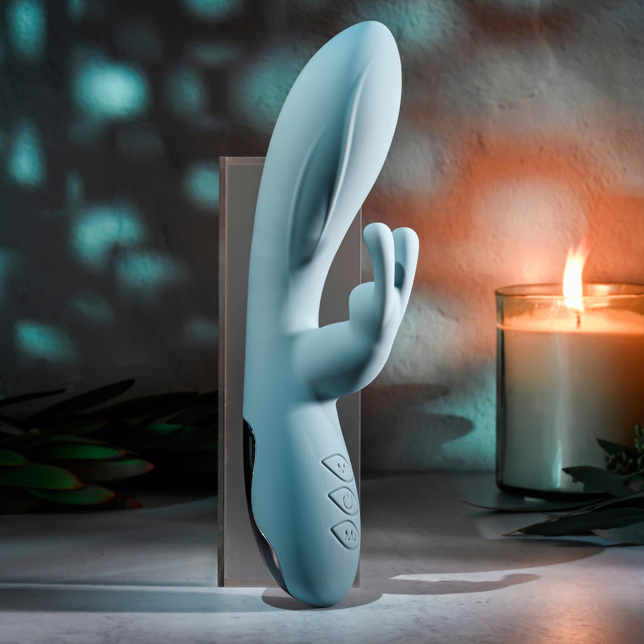 Boss Bunny Rechargeable Waterproof Silicone Rabbit Vibrator By Evolved Novelties - Blue