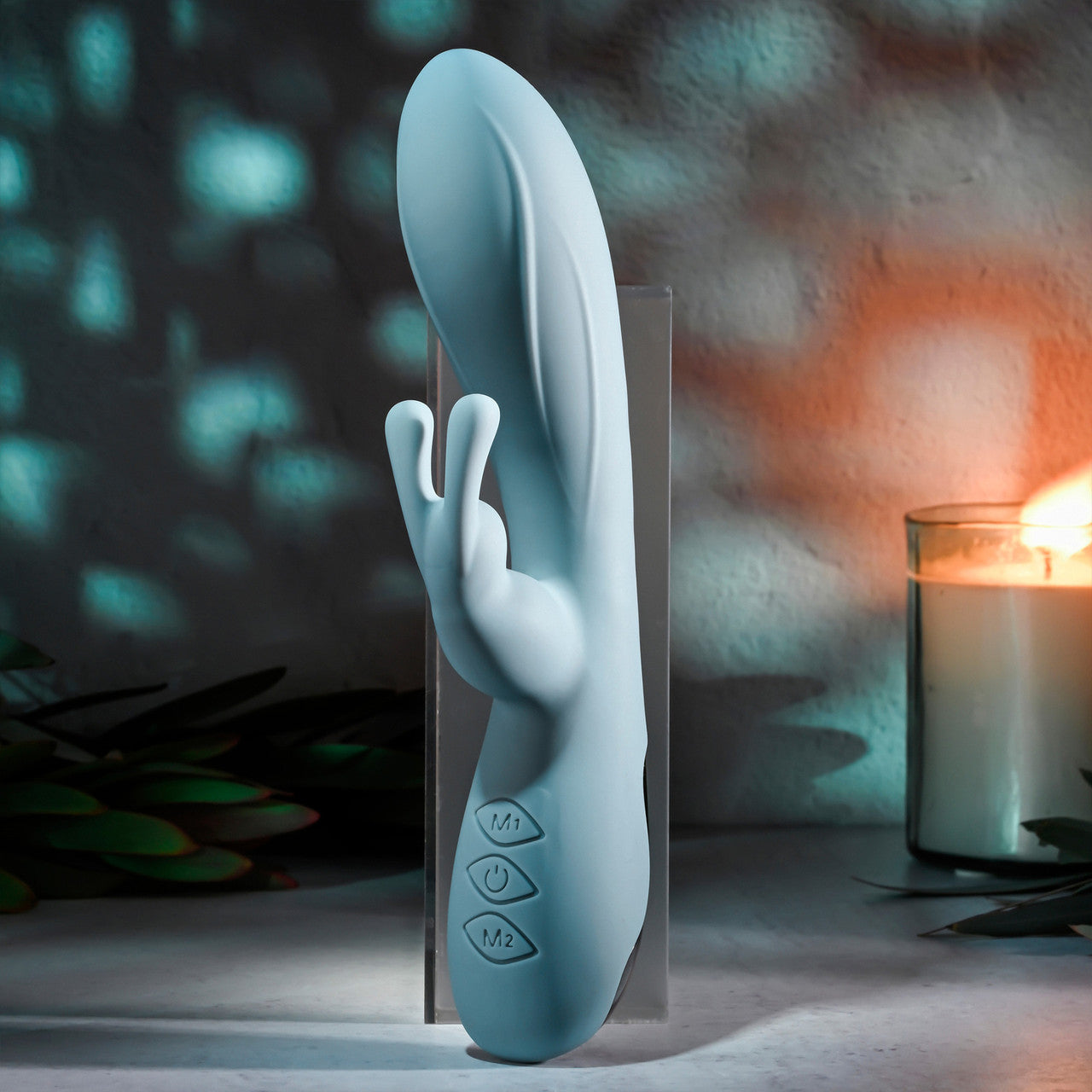 Boss Bunny Rechargeable Waterproof Silicone Rabbit Vibrator By Evolved Novelties - Blue