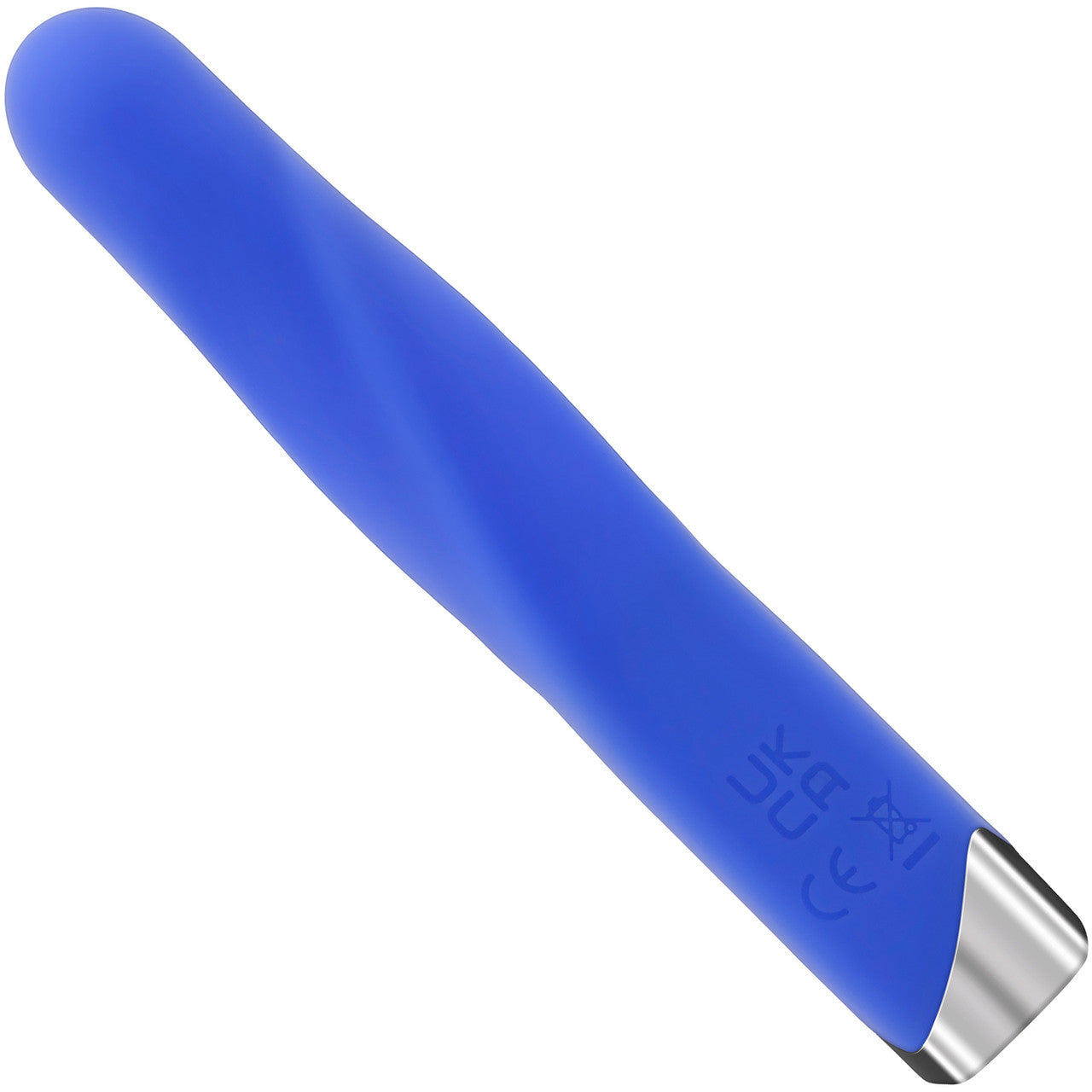 Twisted Temptation Rechargeable Waterproof Silicone Vibrator By Evolved Novelties - Blue