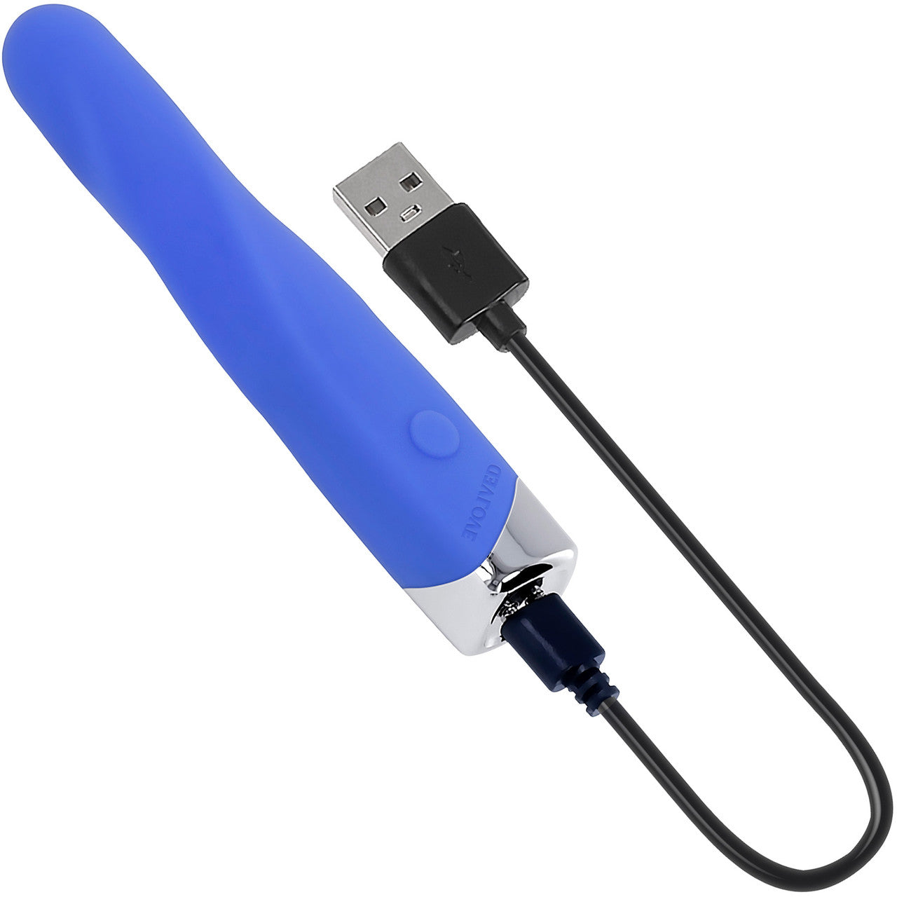 Twisted Temptation Rechargeable Waterproof Silicone Vibrator By Evolved Novelties - Blue