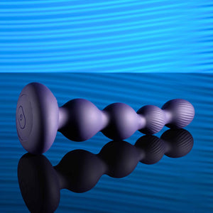 Pleasure Orbit Rechargeable Silicone Twirling, Vibrating Anal Beads With Remote By Evolved Novelties