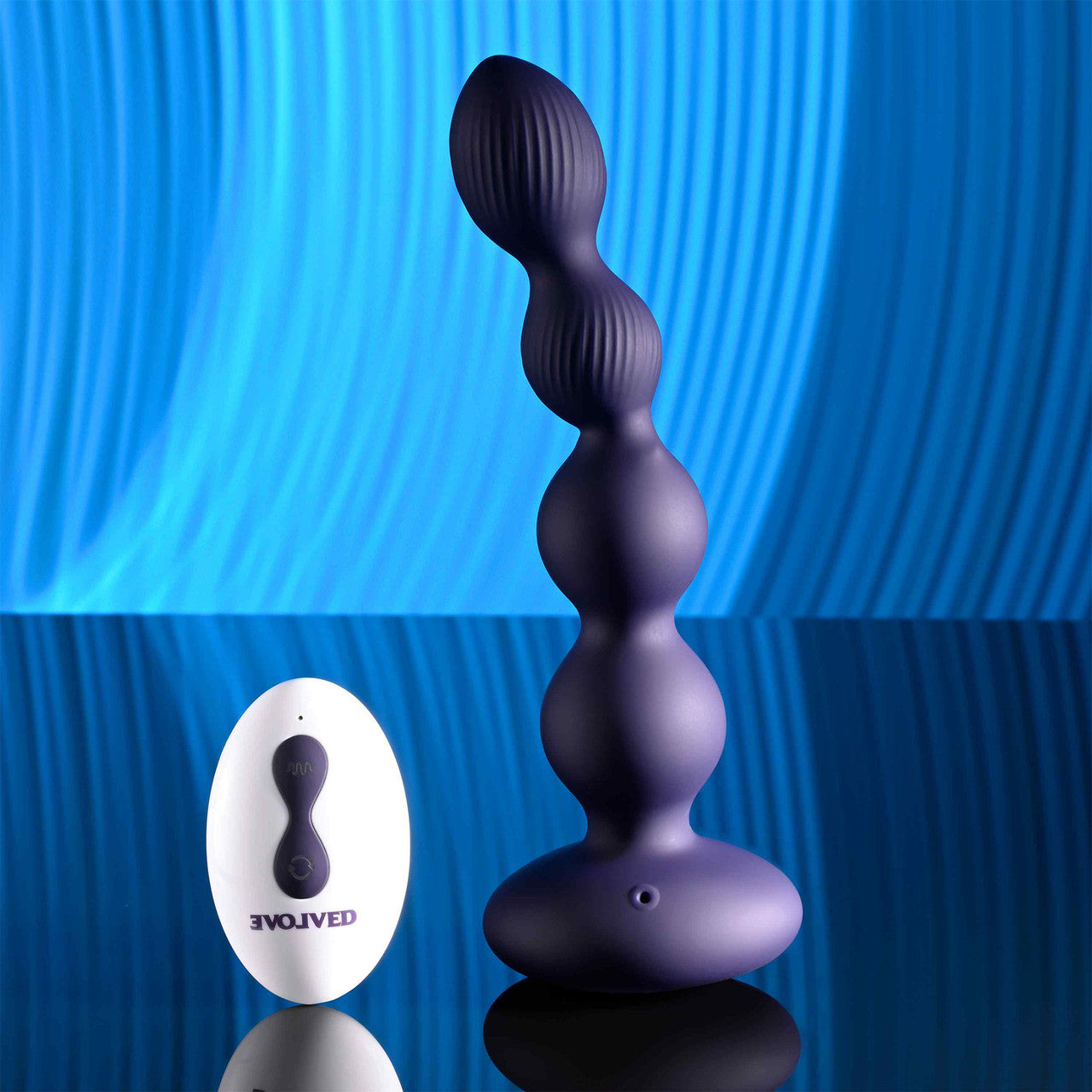 Pleasure Orbit Rechargeable Silicone Twirling, Vibrating Anal Beads With Remote By Evolved Novelties