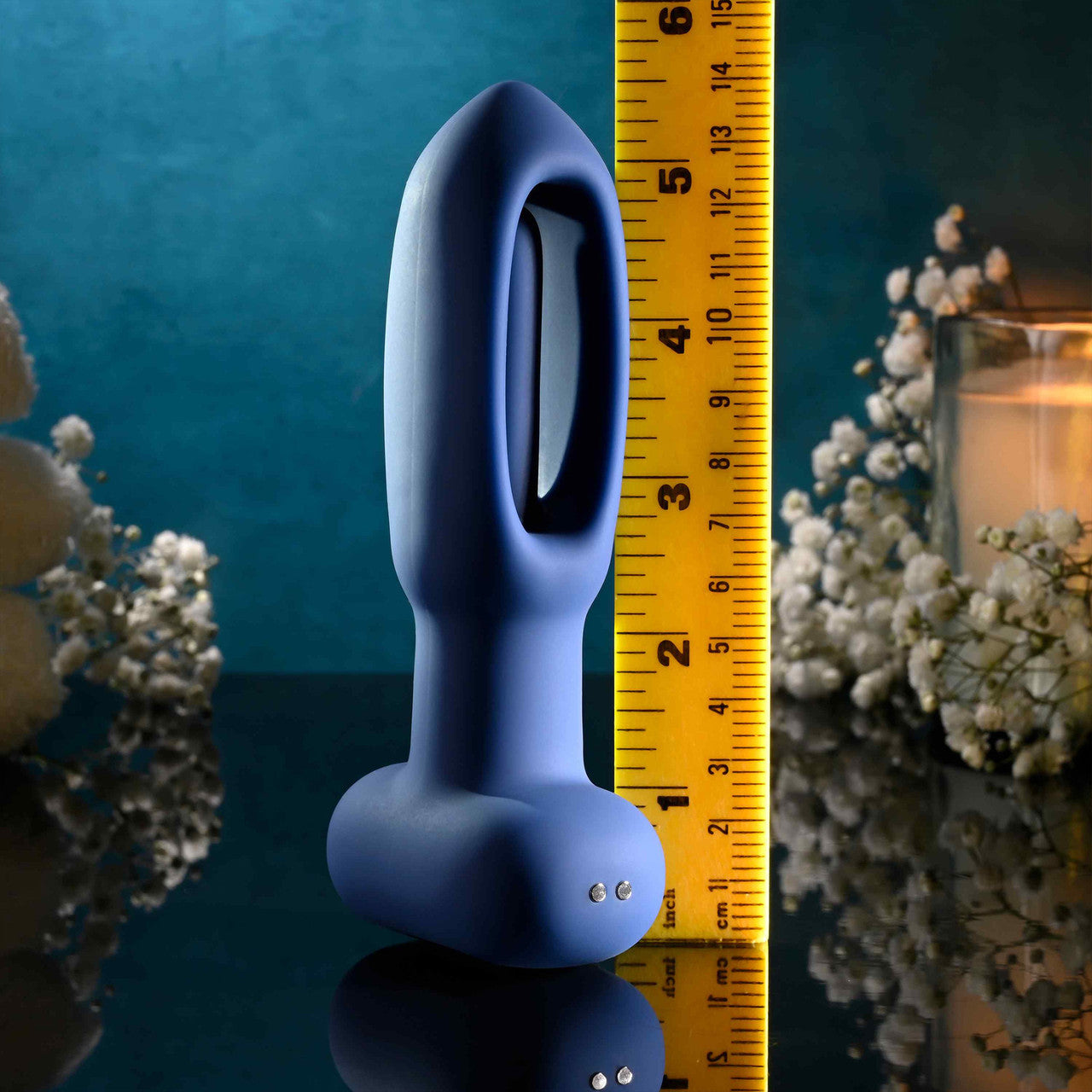 The Flapper Silicone Vibrating Anal Plug With Flapping Shaft & Remote By Evolved Novelties - Blue