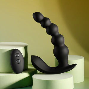 Bead Me Up Rechargeable Silicone Vibrating Anal Beads With Remote By Evolved Novelties