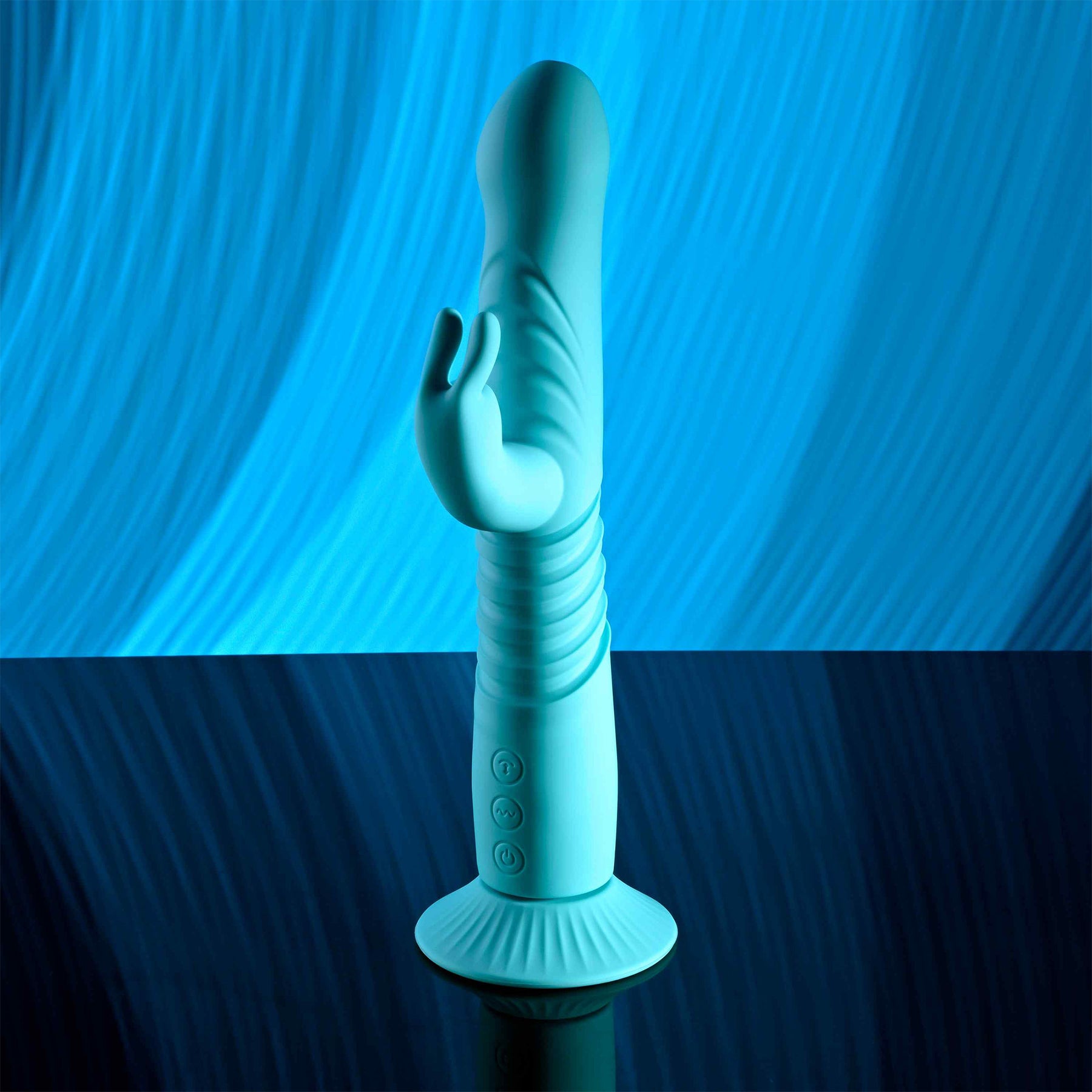 Bunny Hop Rechargeable Silicone Thrusting Rabbit Vibrator By Evolved Novelties