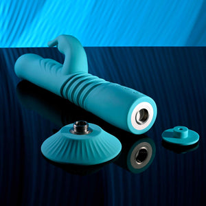 Bunny Hop Rechargeable Silicone Thrusting Rabbit Vibrator By Evolved Novelties