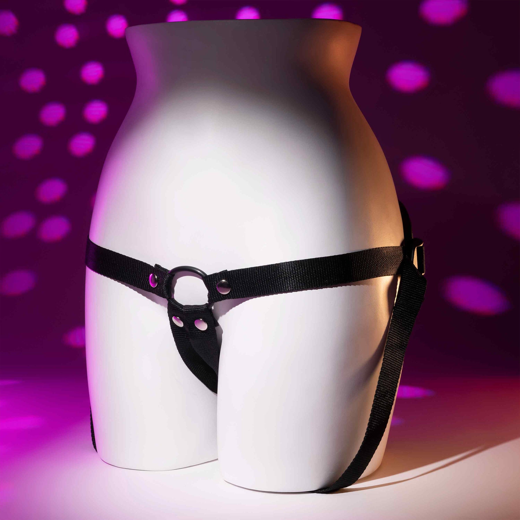 Giving Vibes Rechargeable Silicone Triple Stimulation Strap-On Vibrator By Evolved Novelties