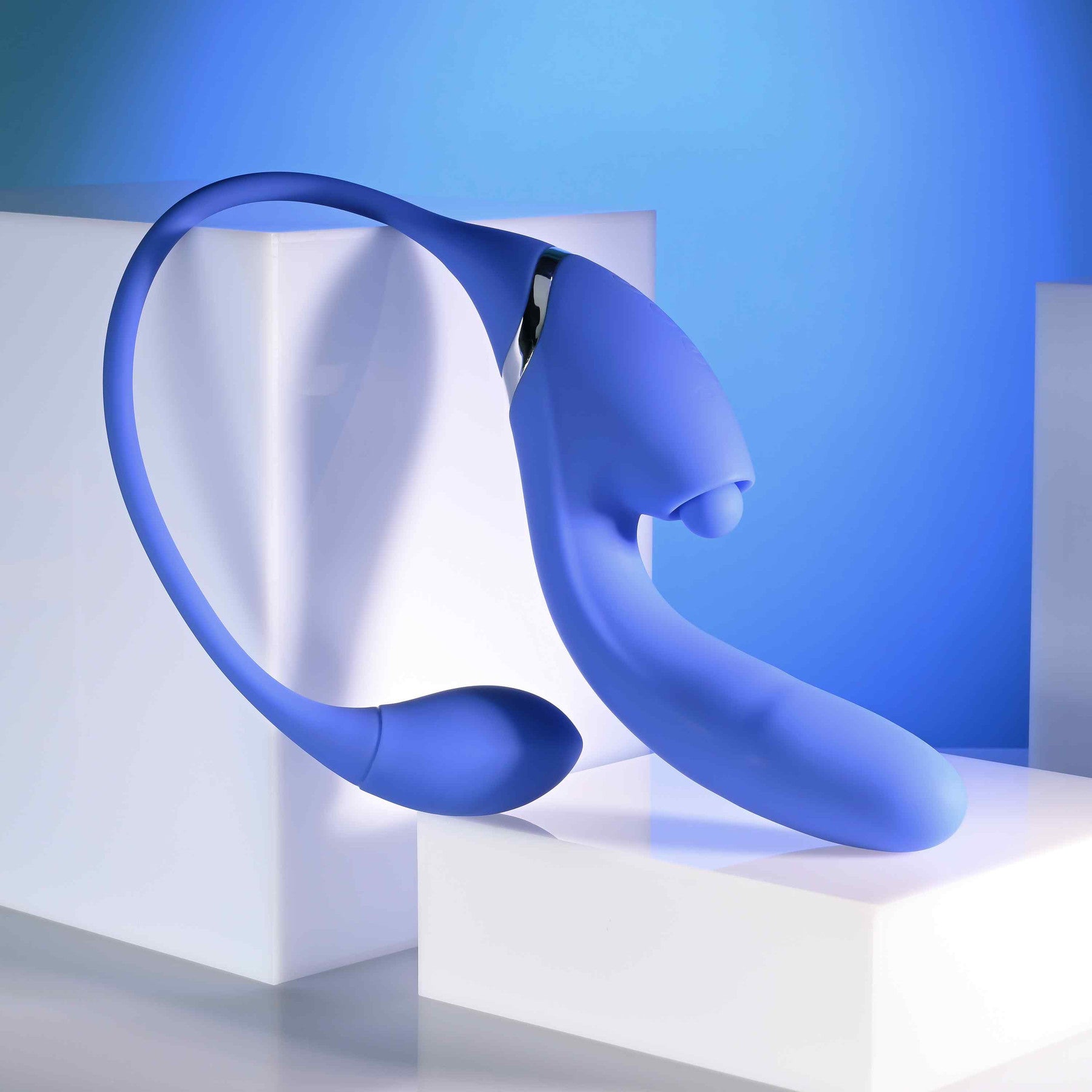 All In Rechargeable Silicone Triple Stimulation Vibrator By Evolved Novelties