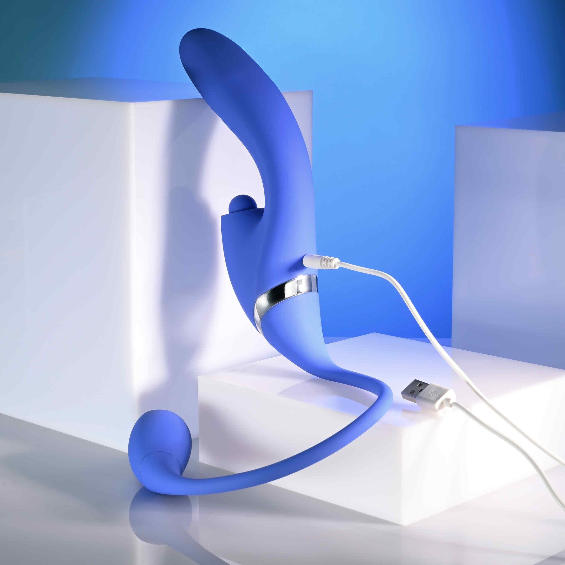 All In Rechargeable Silicone Triple Stimulation Vibrator By Evolved Novelties