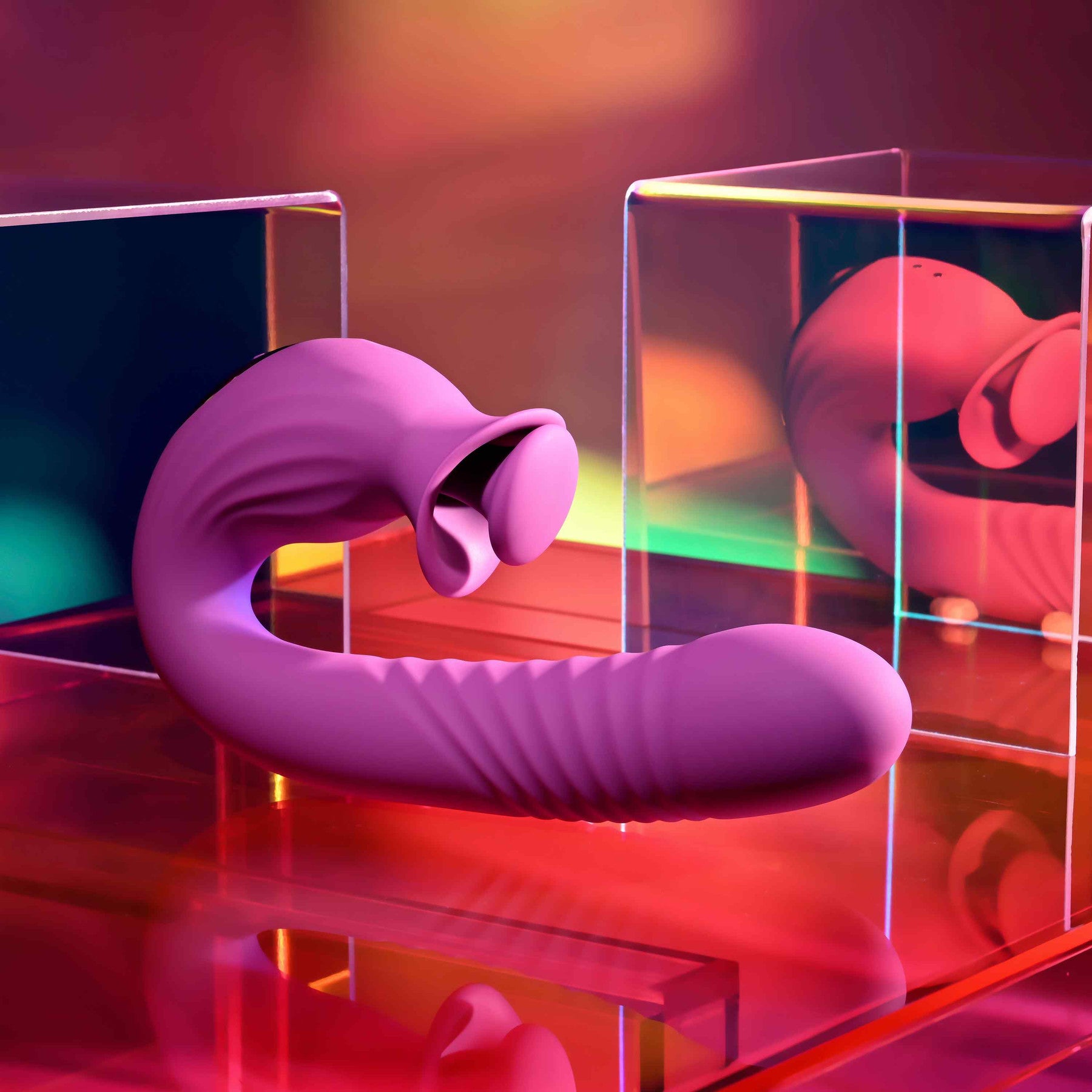 Deep Ecstasy Thrusting Vibrator With Rotating Clitorla Stimulator By Evolved Novelties