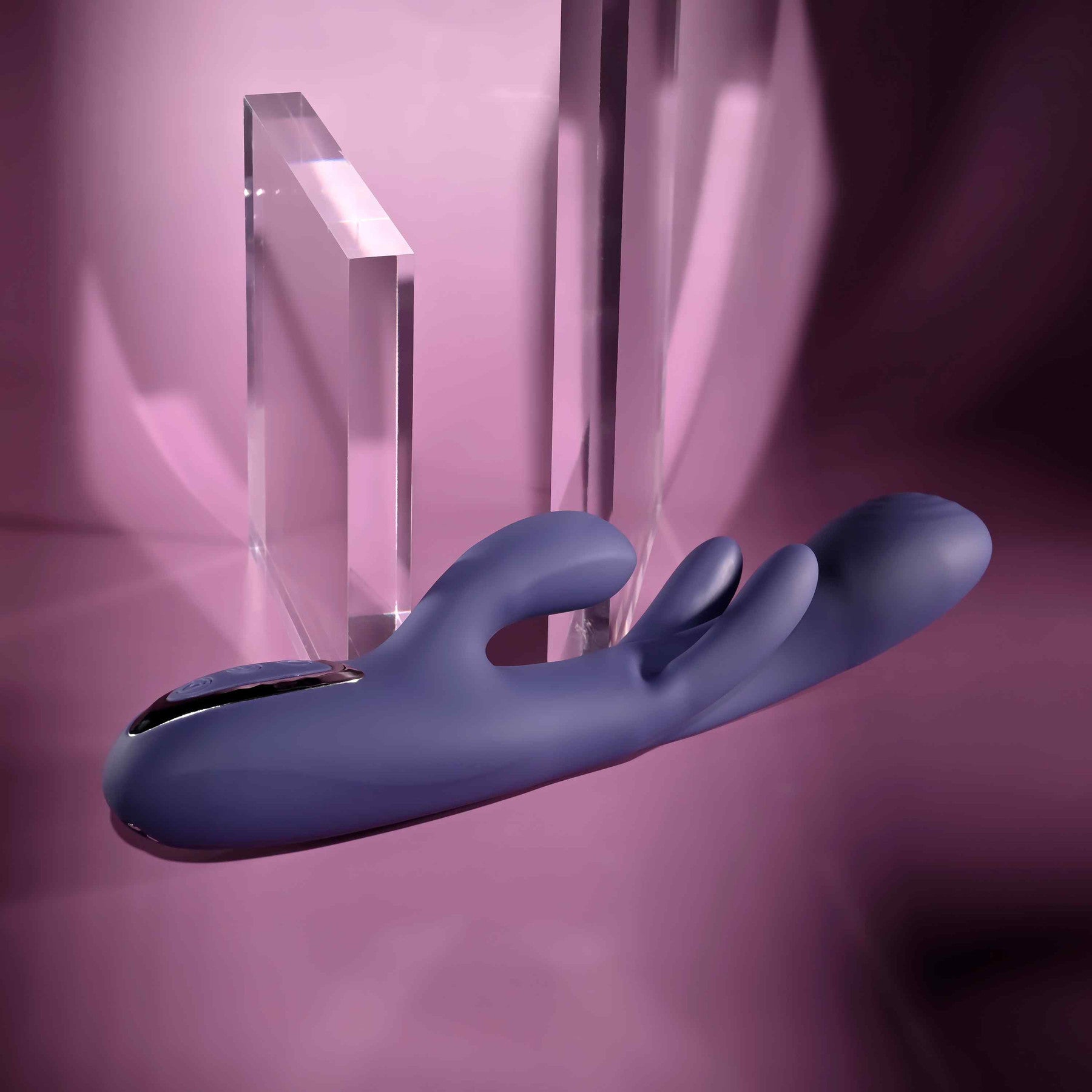 Bow Down G-Spot & Clitoral Silicone Rabbit Style Vibrator By Evolved Novelties