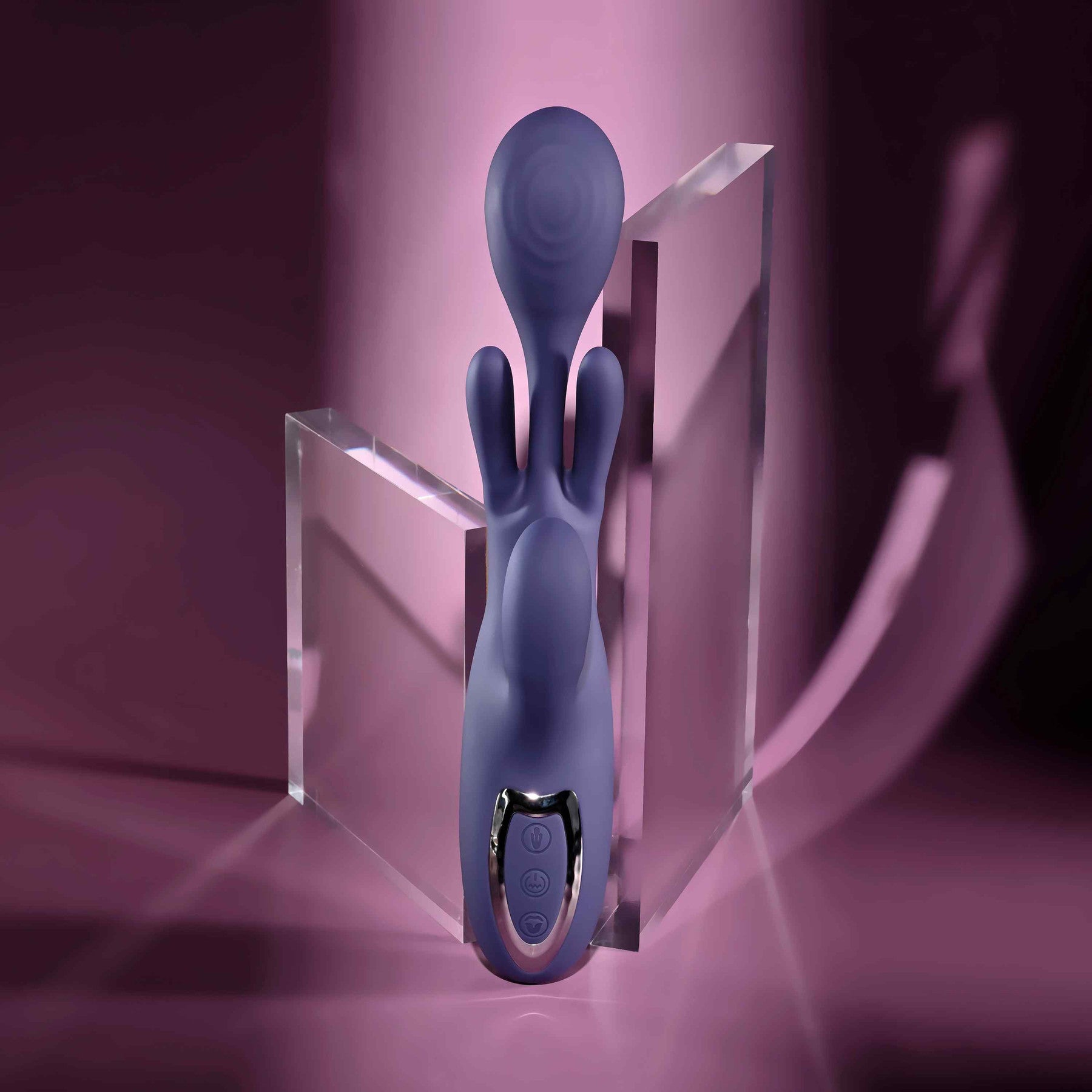 Bow Down G-Spot & Clitoral Silicone Rabbit Style Vibrator By Evolved Novelties