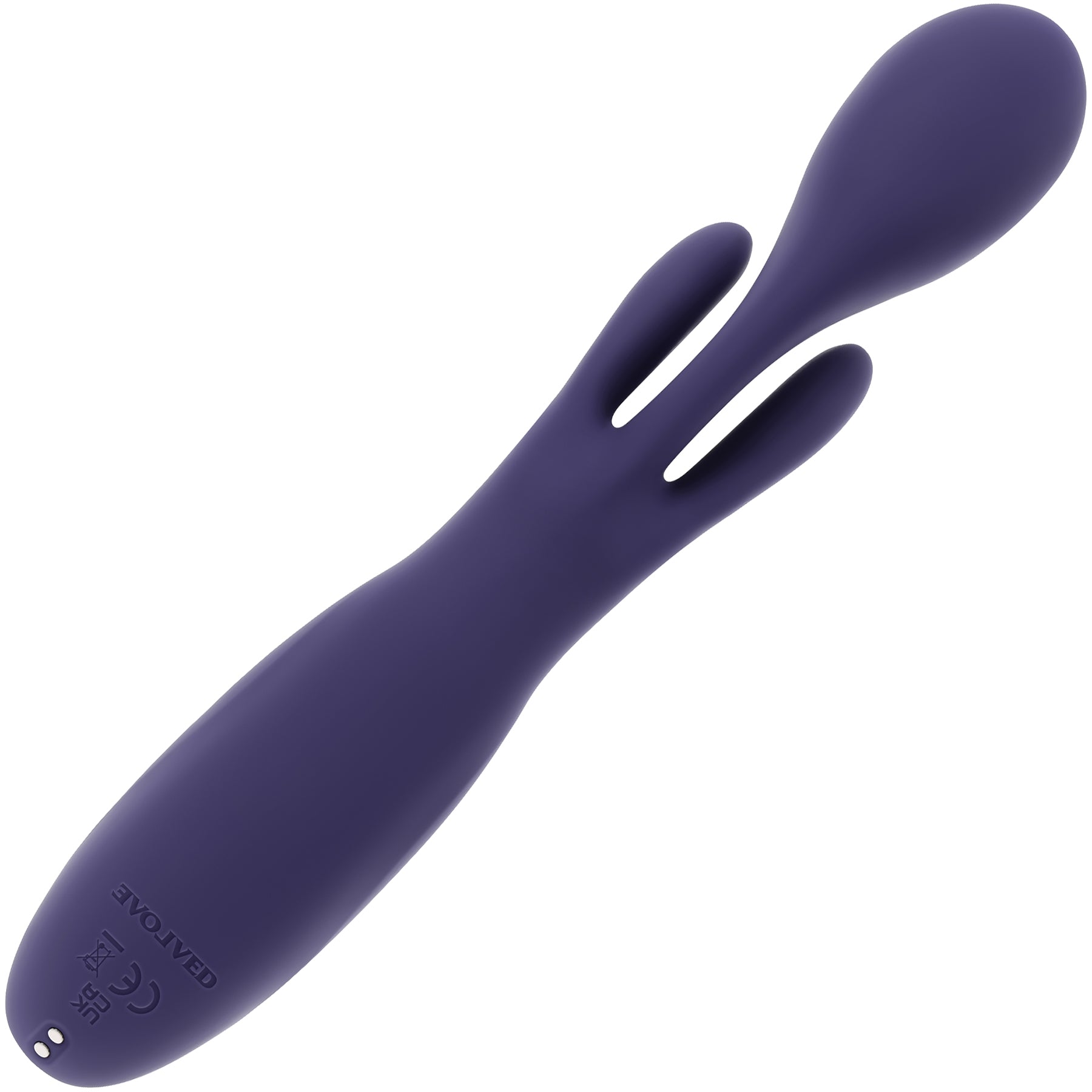 Bow Down G-Spot & Clitoral Silicone Rabbit Style Vibrator By Evolved Novelties