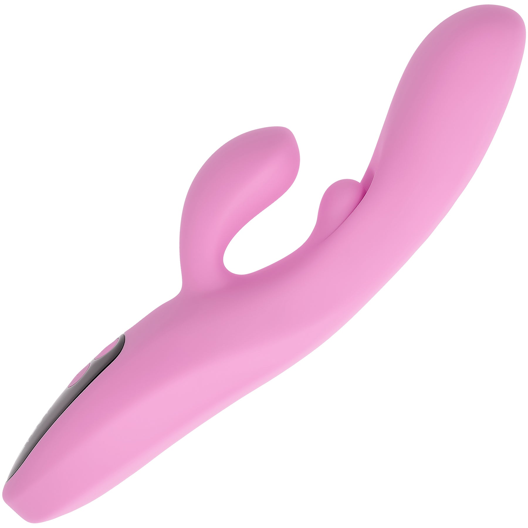 Push The Button Rechargeable Silicone Rabbit Vibrator With G-Spot Bud By Evolved Novelties