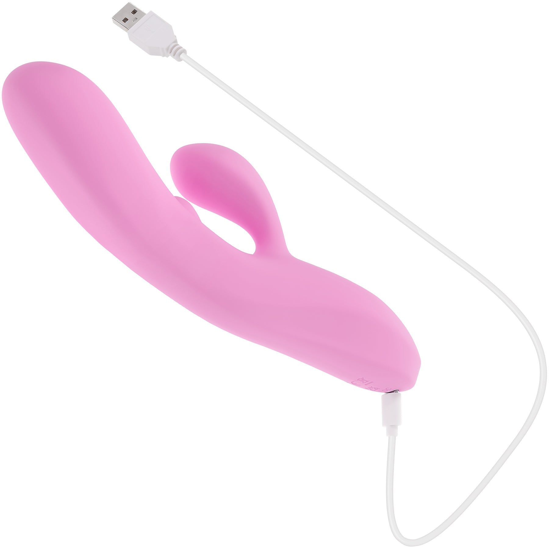 Push The Button Rechargeable Silicone Rabbit Vibrator With G-Spot Bud By Evolved Novelties