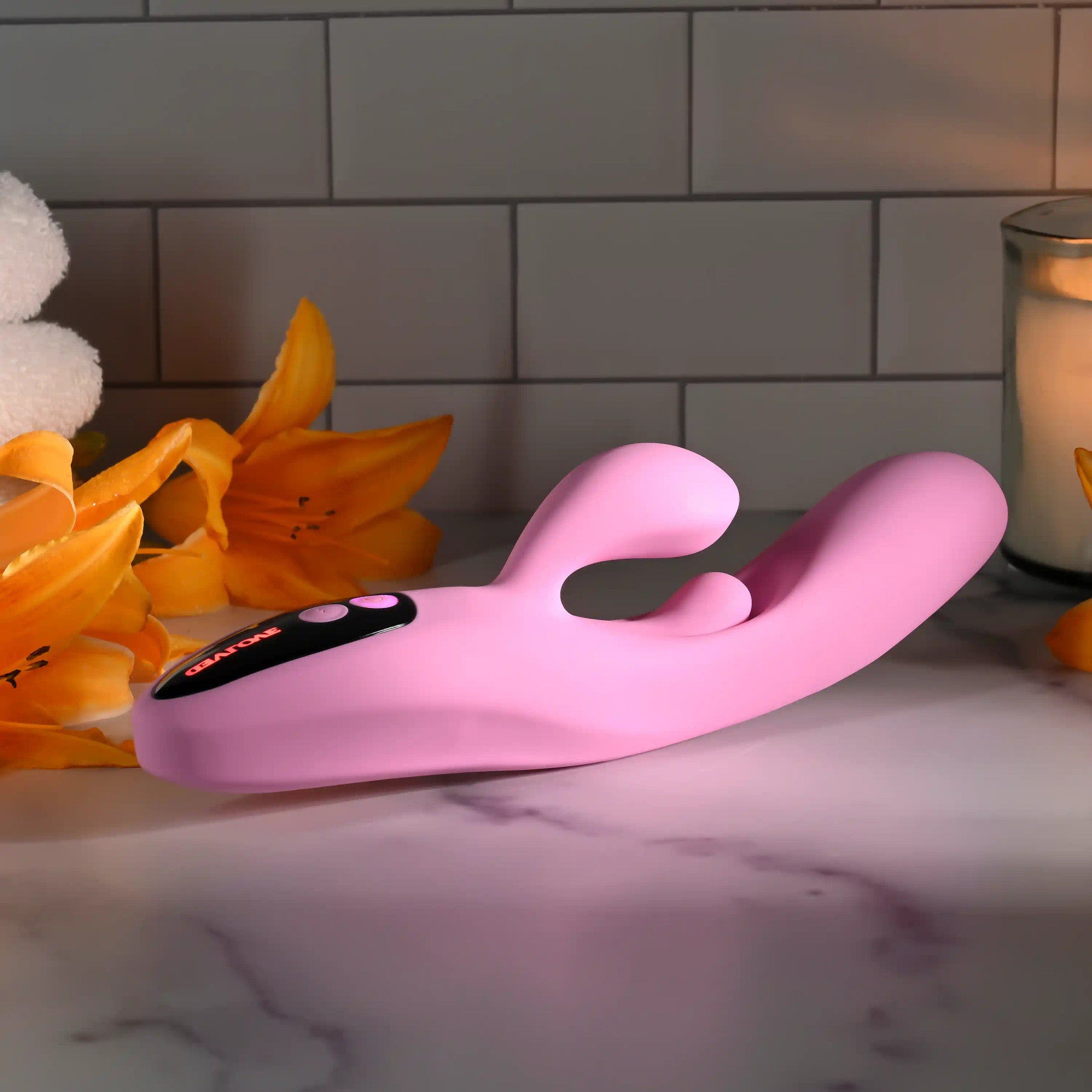 Push The Button Rechargeable Silicone Rabbit Vibrator With G-Spot Bud By Evolved Novelties