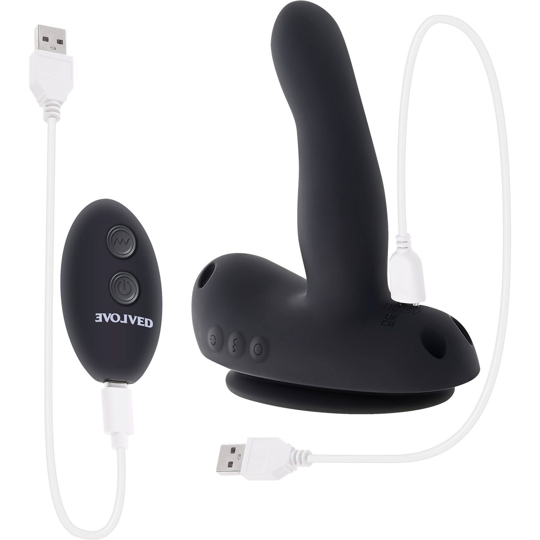 Come Closer Rechargeable Silicone Strap-On Vibrator With Remote By Evolved Novelties