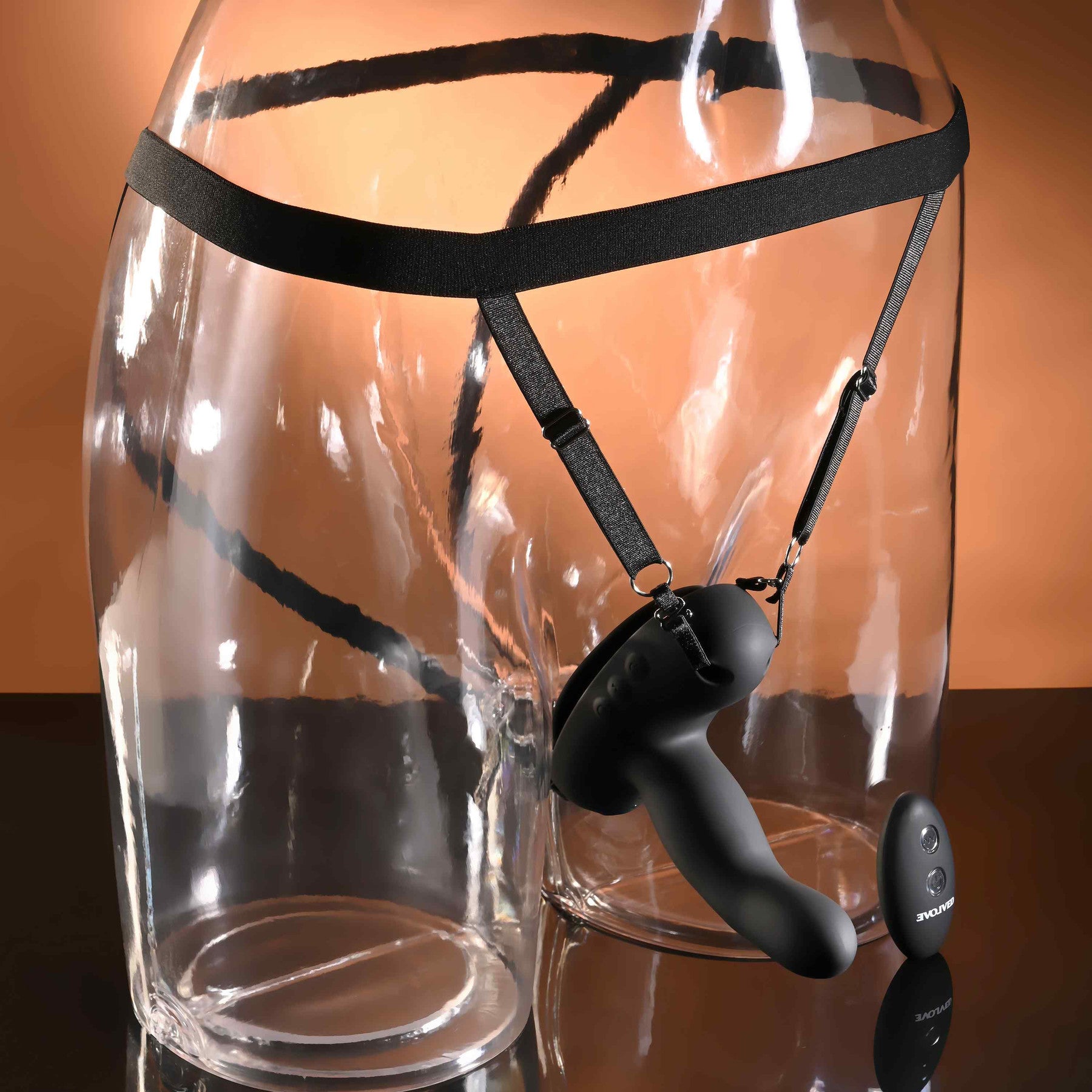 Come Closer Rechargeable Silicone Strap-On Vibrator With Remote By Evolved Novelties