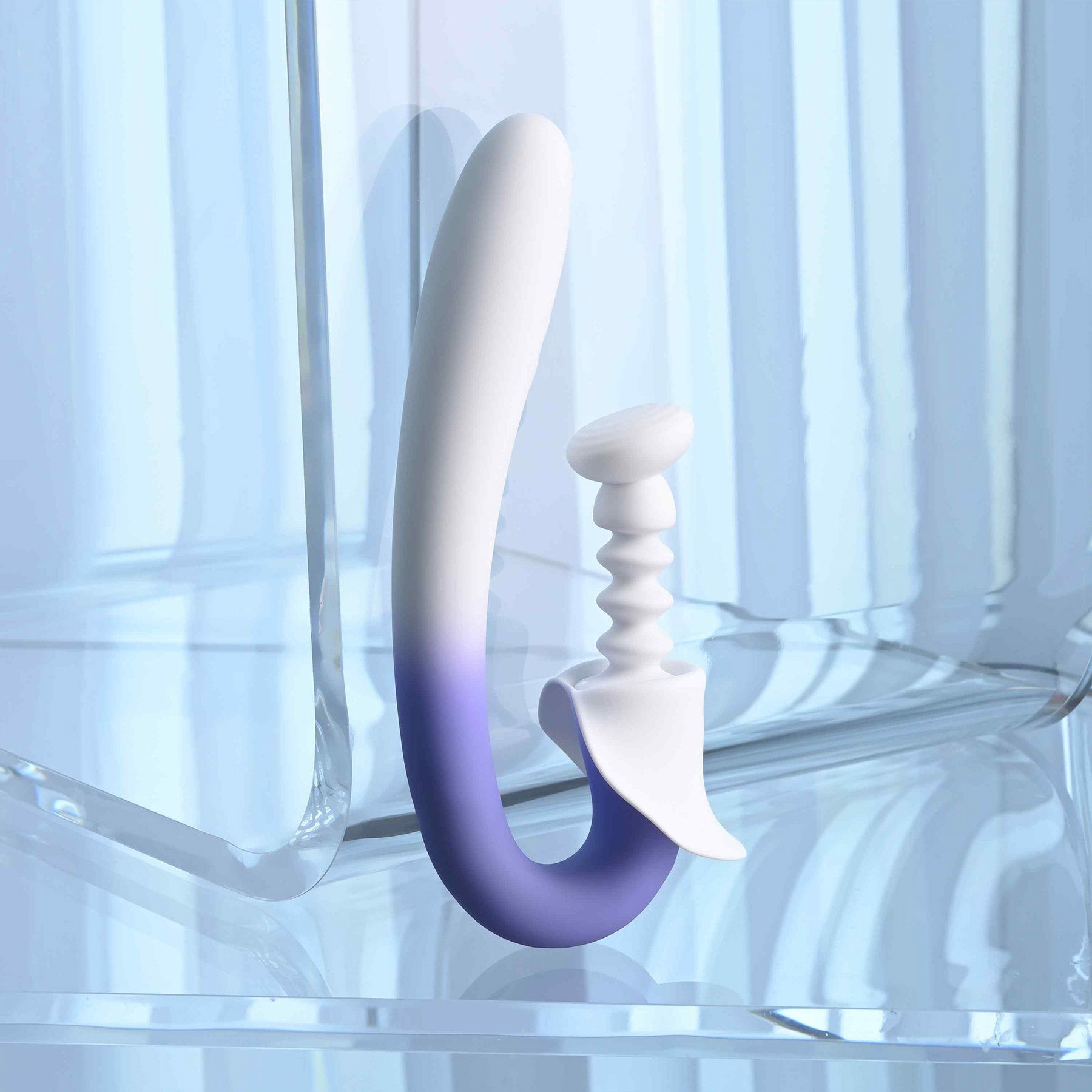 Spring Loaded Rechargeable Silicone Dual Stimulation Vibrator By Evolved Novelties