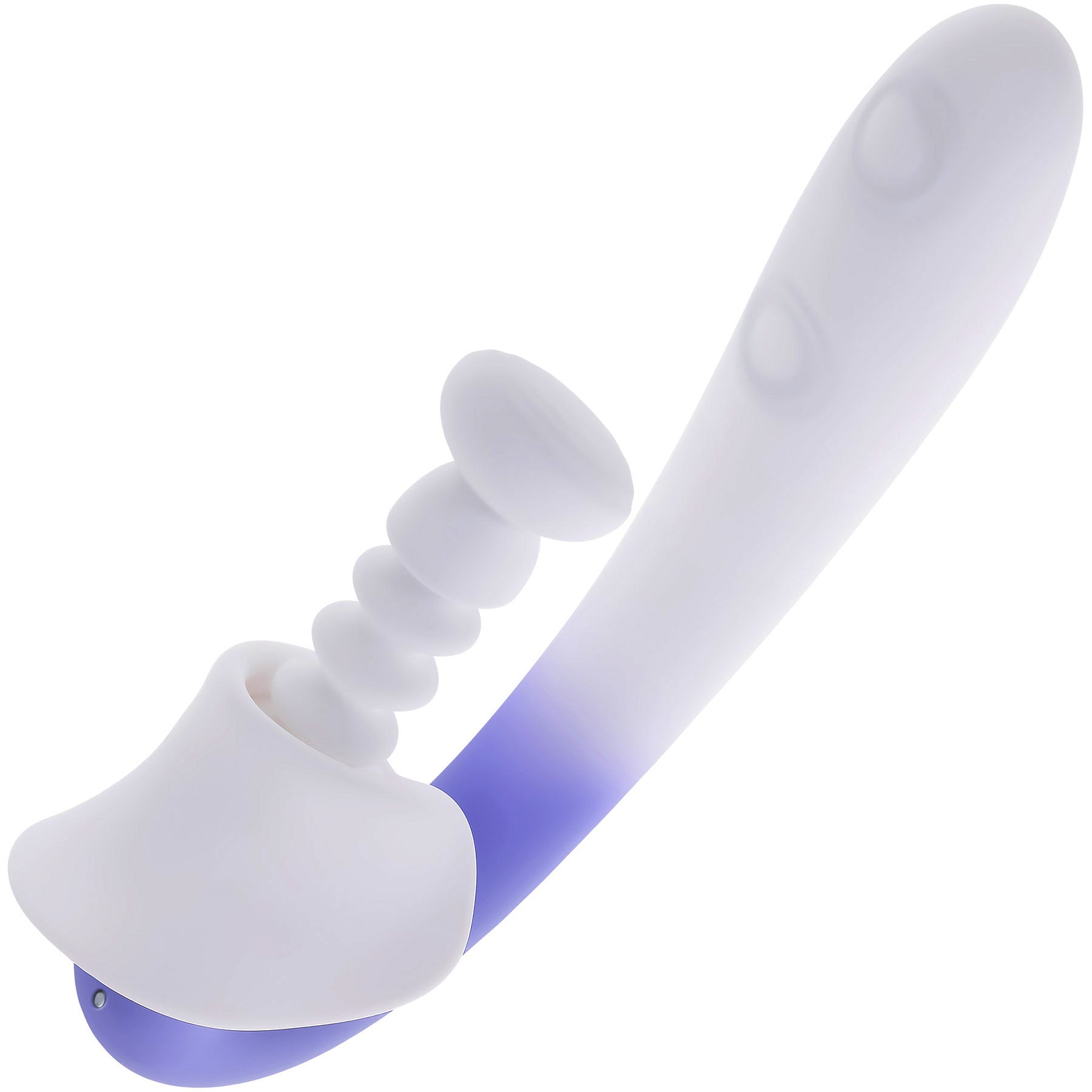 Spring Loaded Rechargeable Silicone Dual Stimulation Vibrator By Evolved Novelties