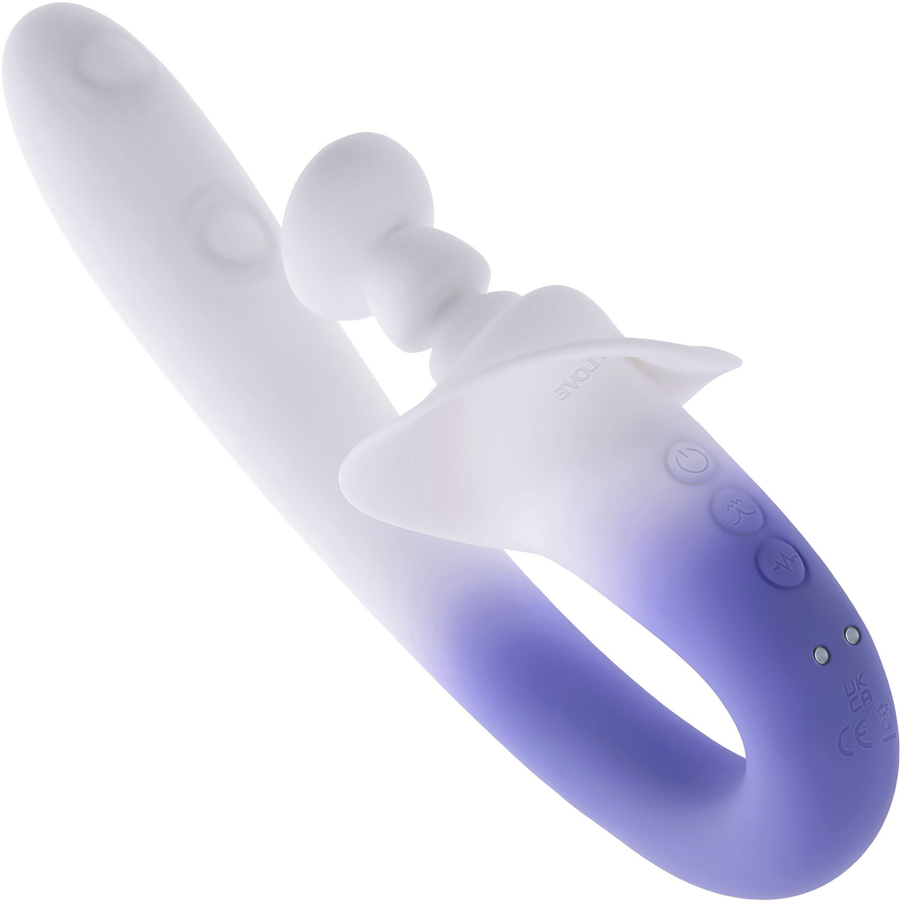 Spring Loaded Rechargeable Silicone Dual Stimulation Vibrator By Evolved Novelties