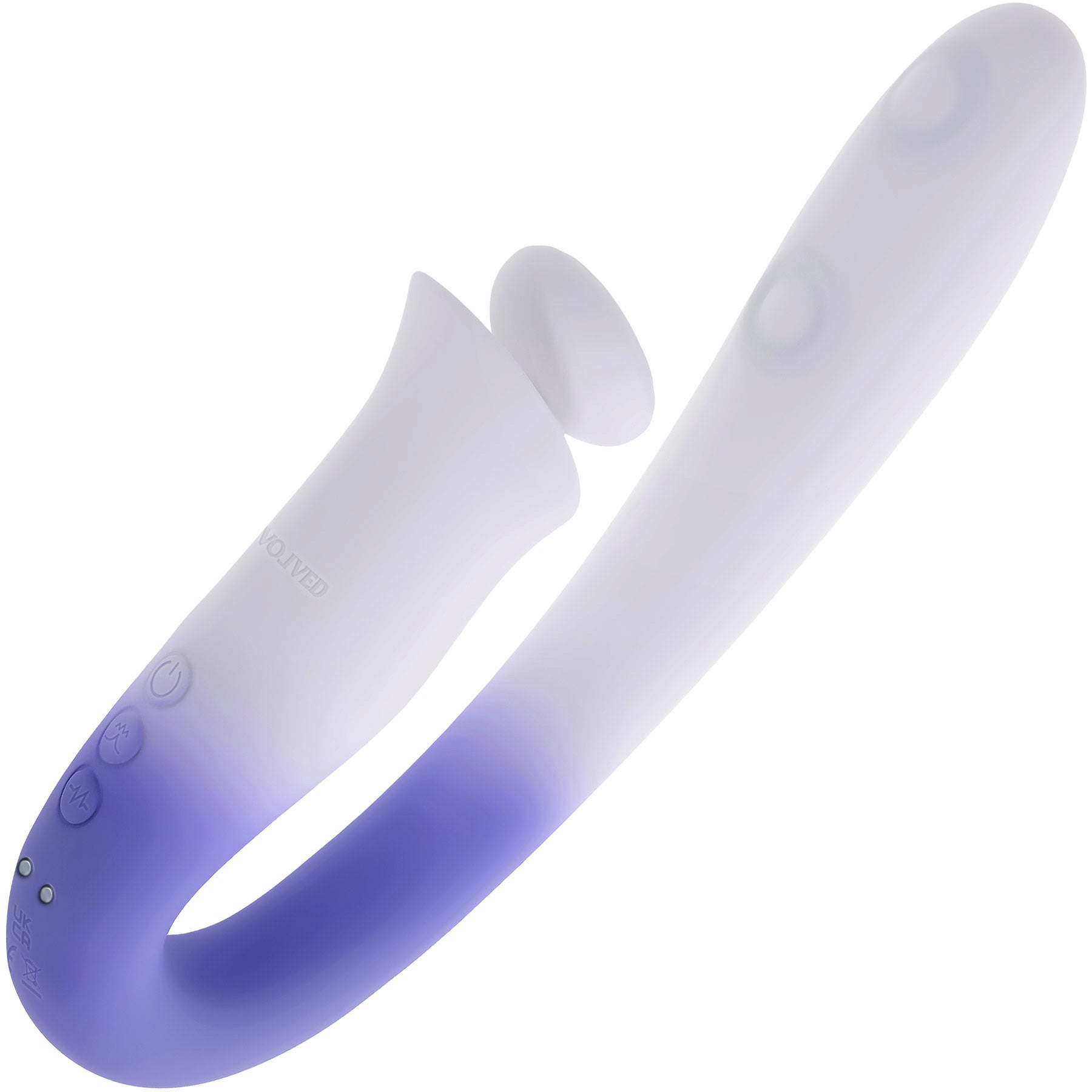 Spring Loaded Rechargeable Silicone Dual Stimulation Vibrator By Evolved Novelties