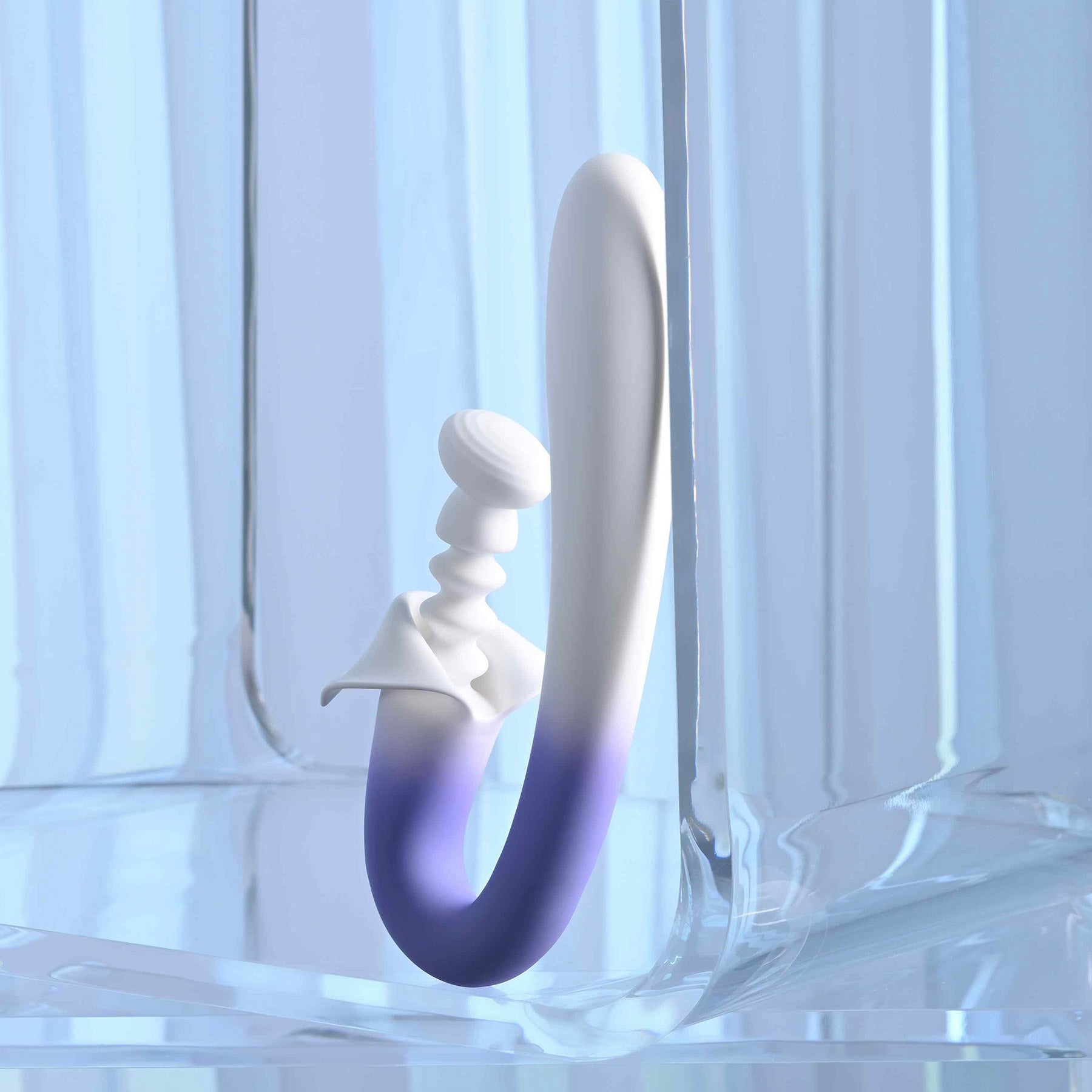 Spring Loaded Rechargeable Silicone Dual Stimulation Vibrator By Evolved Novelties