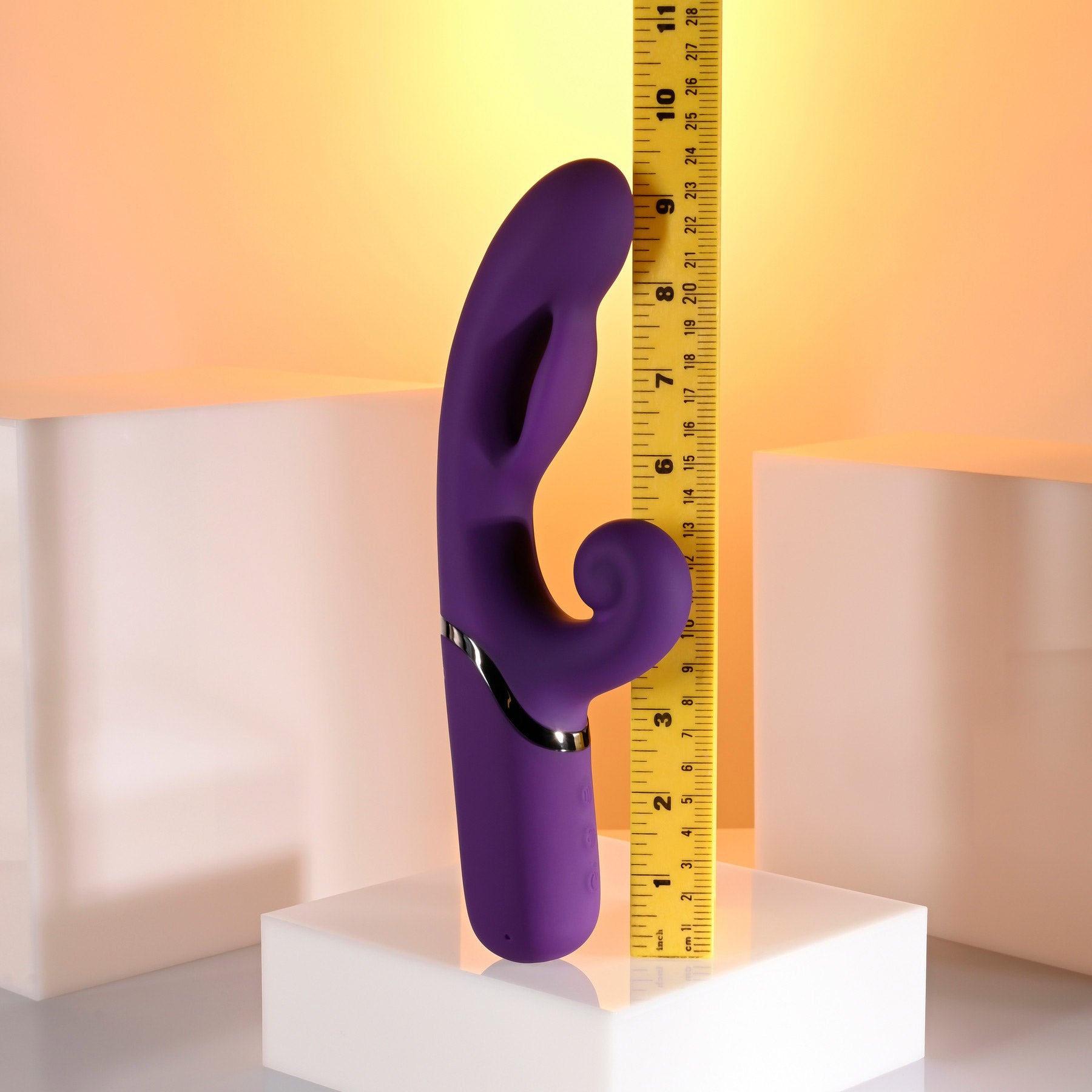 Pleasure Puff Inflating Rechargeable Silicone Rabbit Vibrator By Evolved Novelties