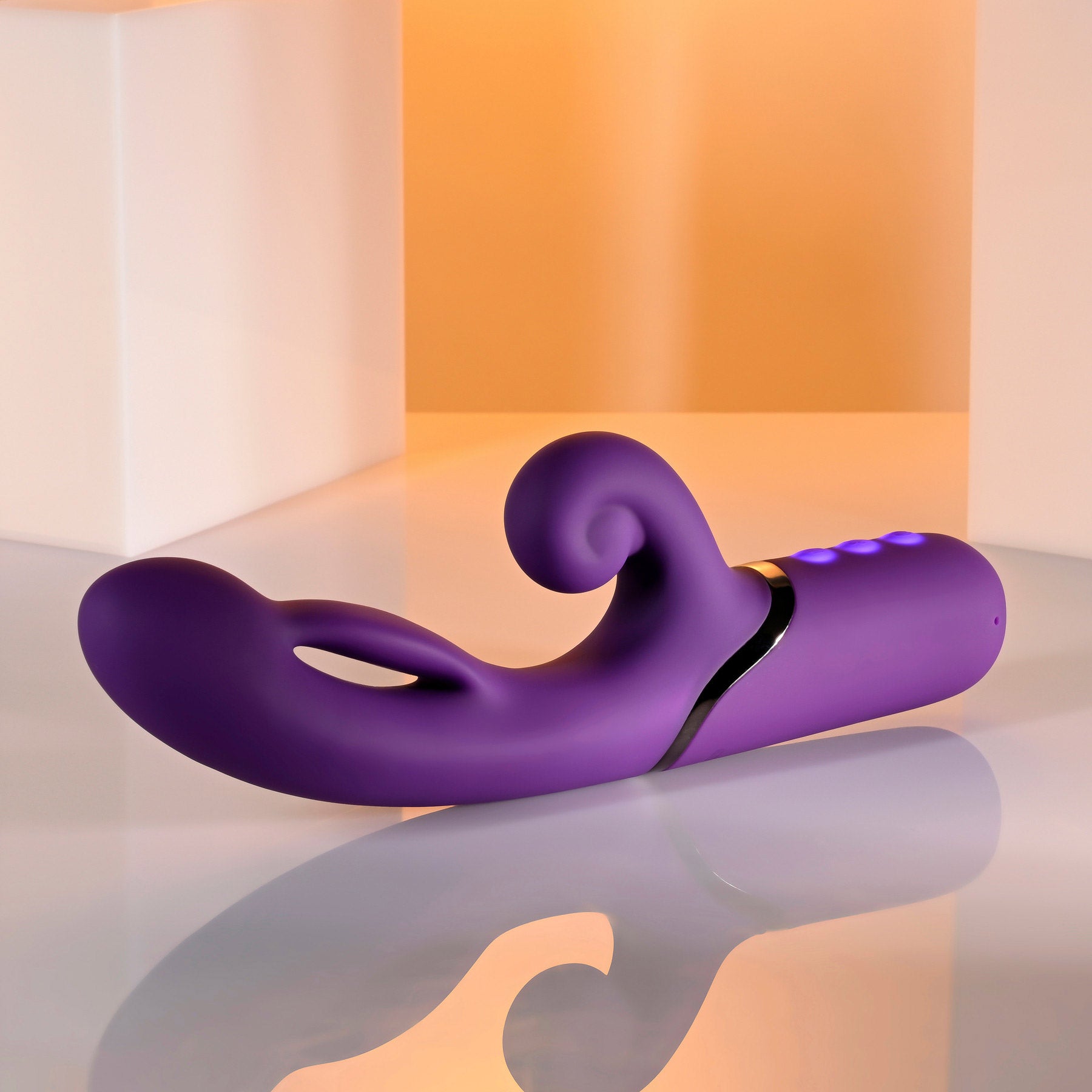 Pleasure Puff Inflating Rechargeable Silicone Rabbit Vibrator By Evolved Novelties