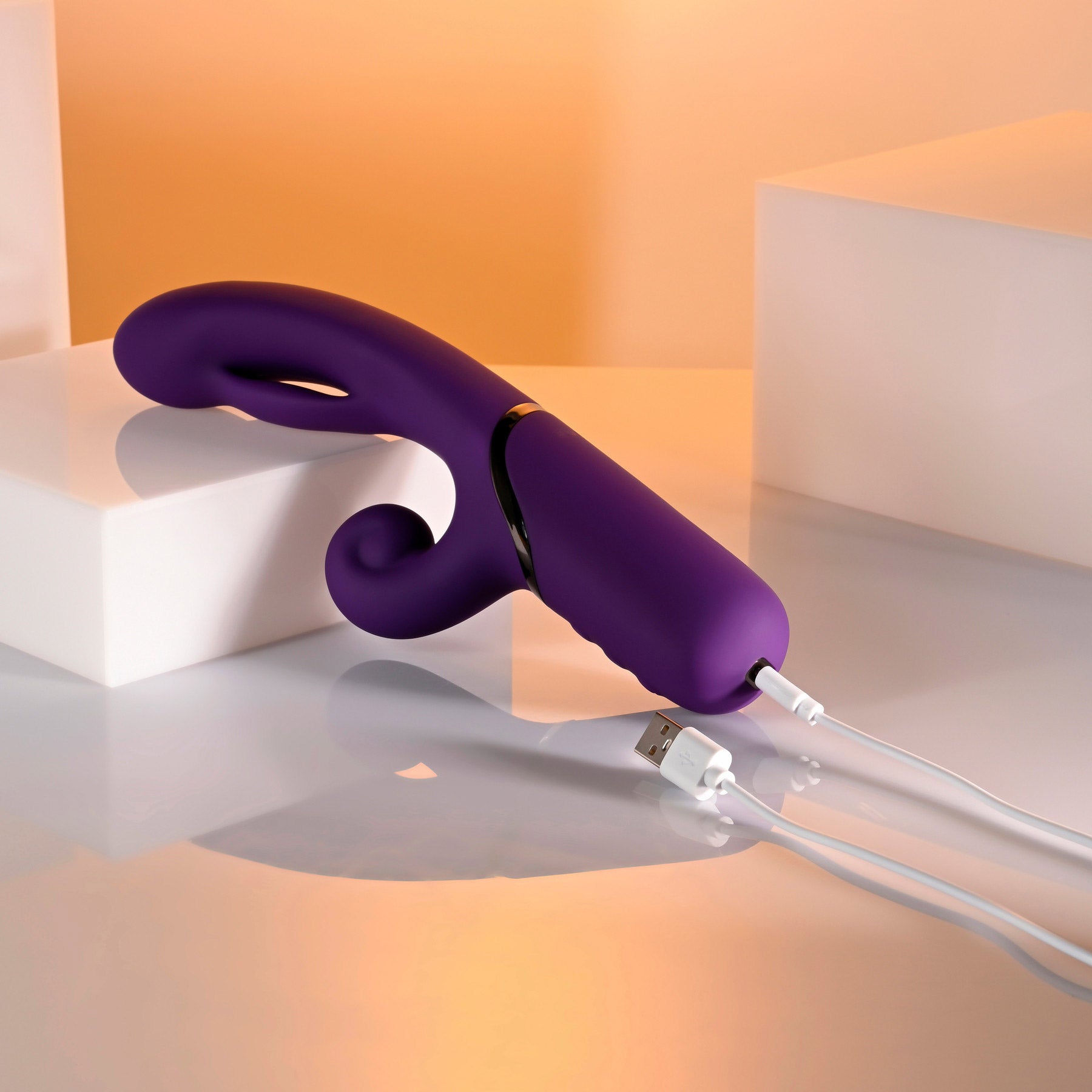 Pleasure Puff Inflating Rechargeable Silicone Rabbit Vibrator By Evolved Novelties