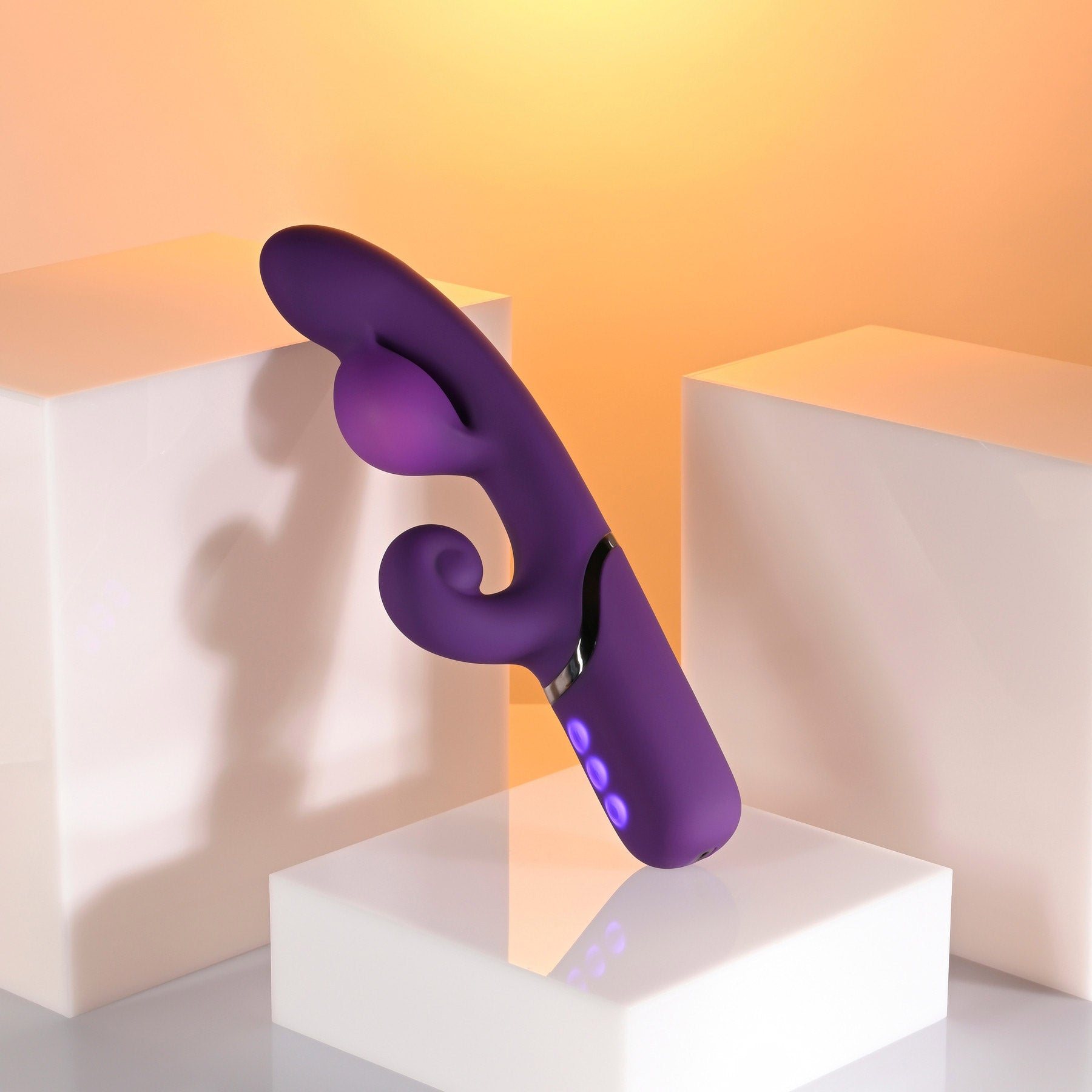 Pleasure Puff Inflating Rechargeable Silicone Rabbit Vibrator By Evolved Novelties