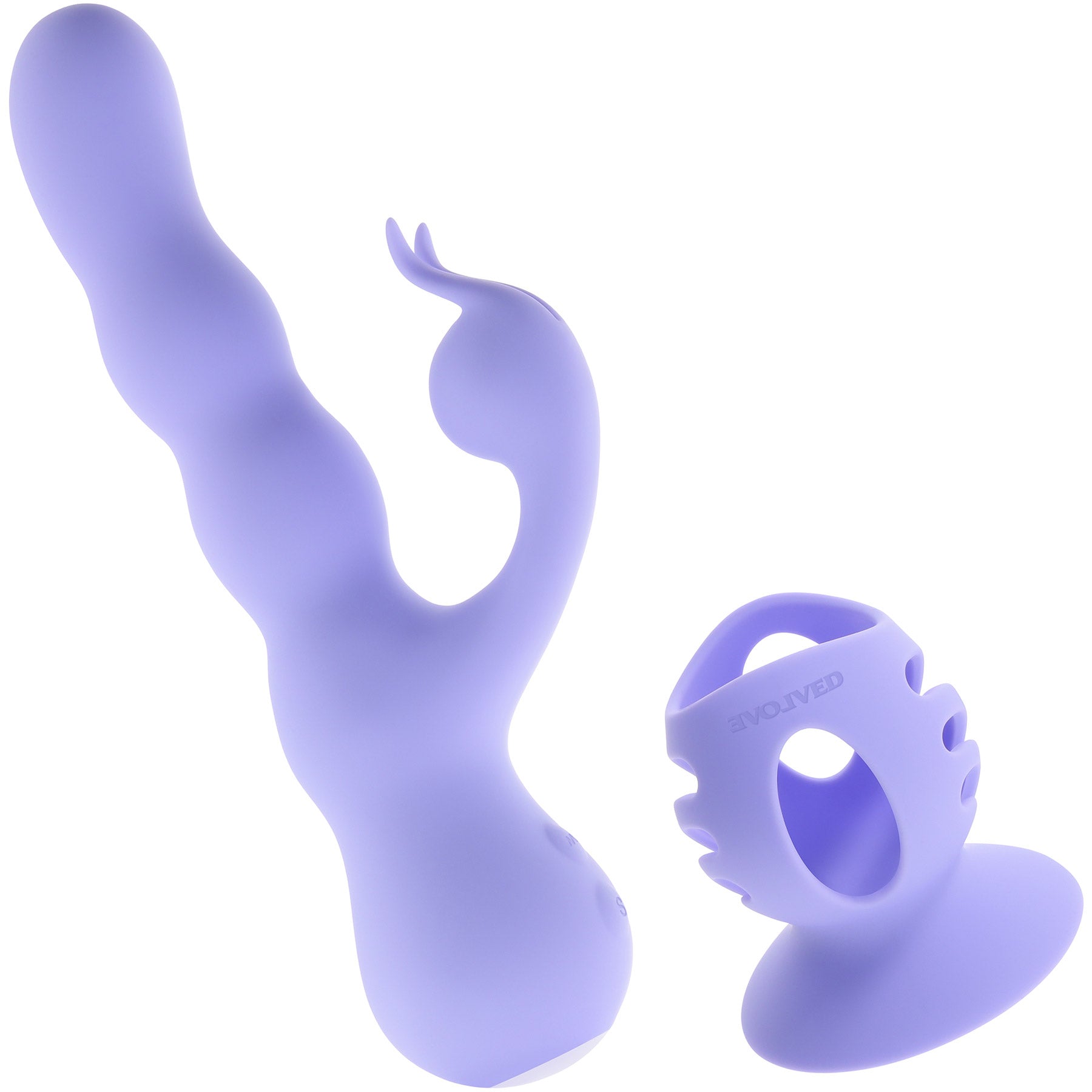 Wiggly Bunny Rabbit Vibrator With Suction Cup By Evolved Novelties