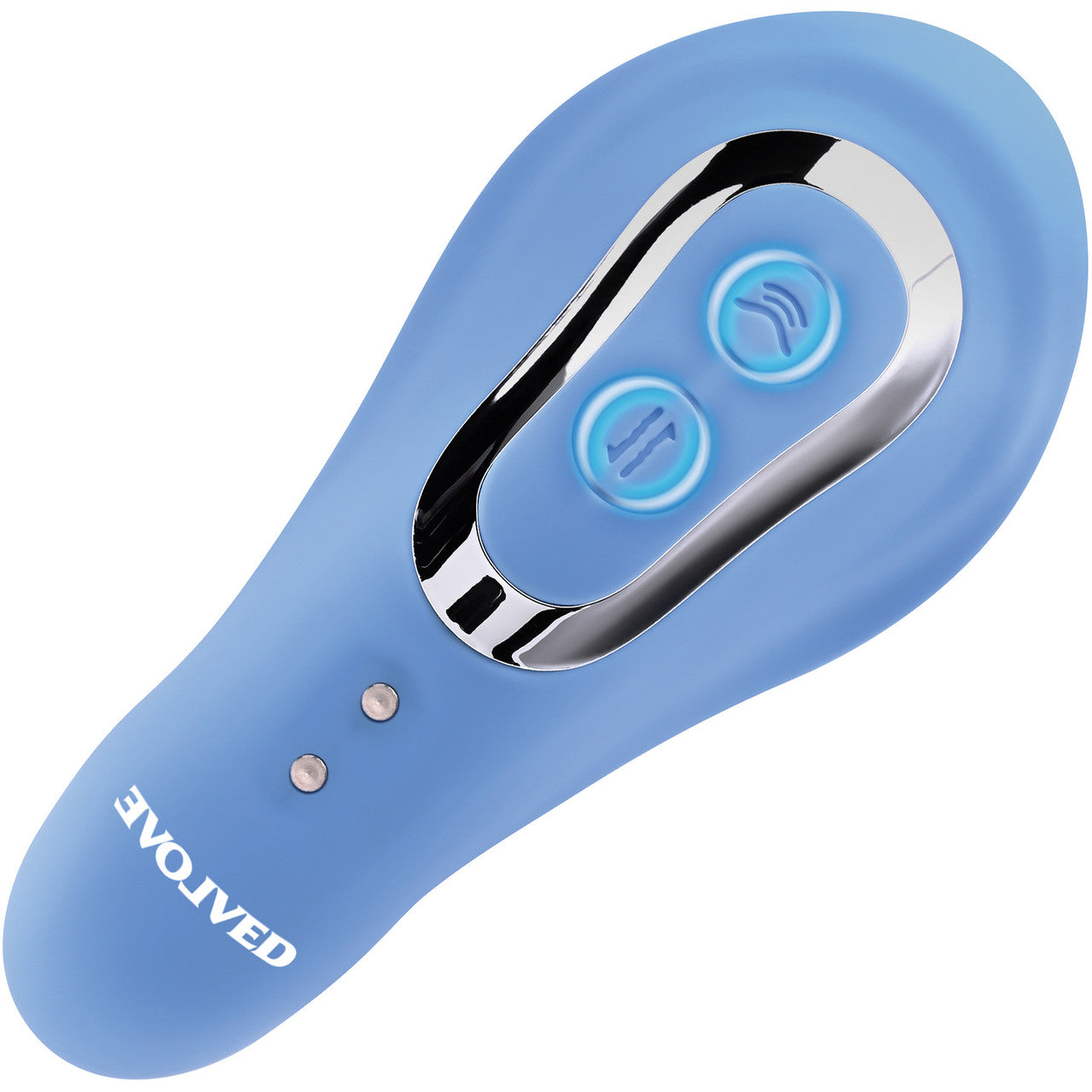 Tap & Thrust Rechargeable Silicone Dual Stimulation Thrusting Vibrator By Evolved Novelties