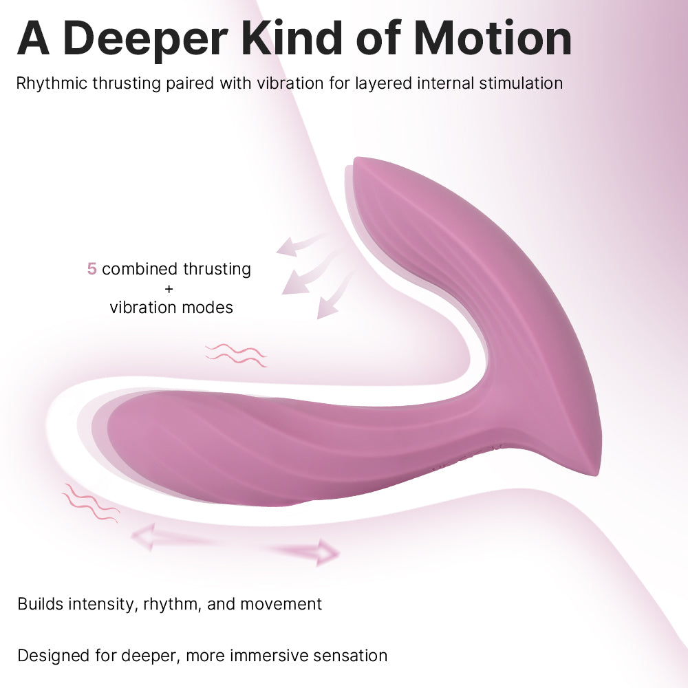 SVAKOM ERICA PLUS Wearable Silicone Thrusting Dual Stimulation Vibrator -  Deeper Kind of Motion